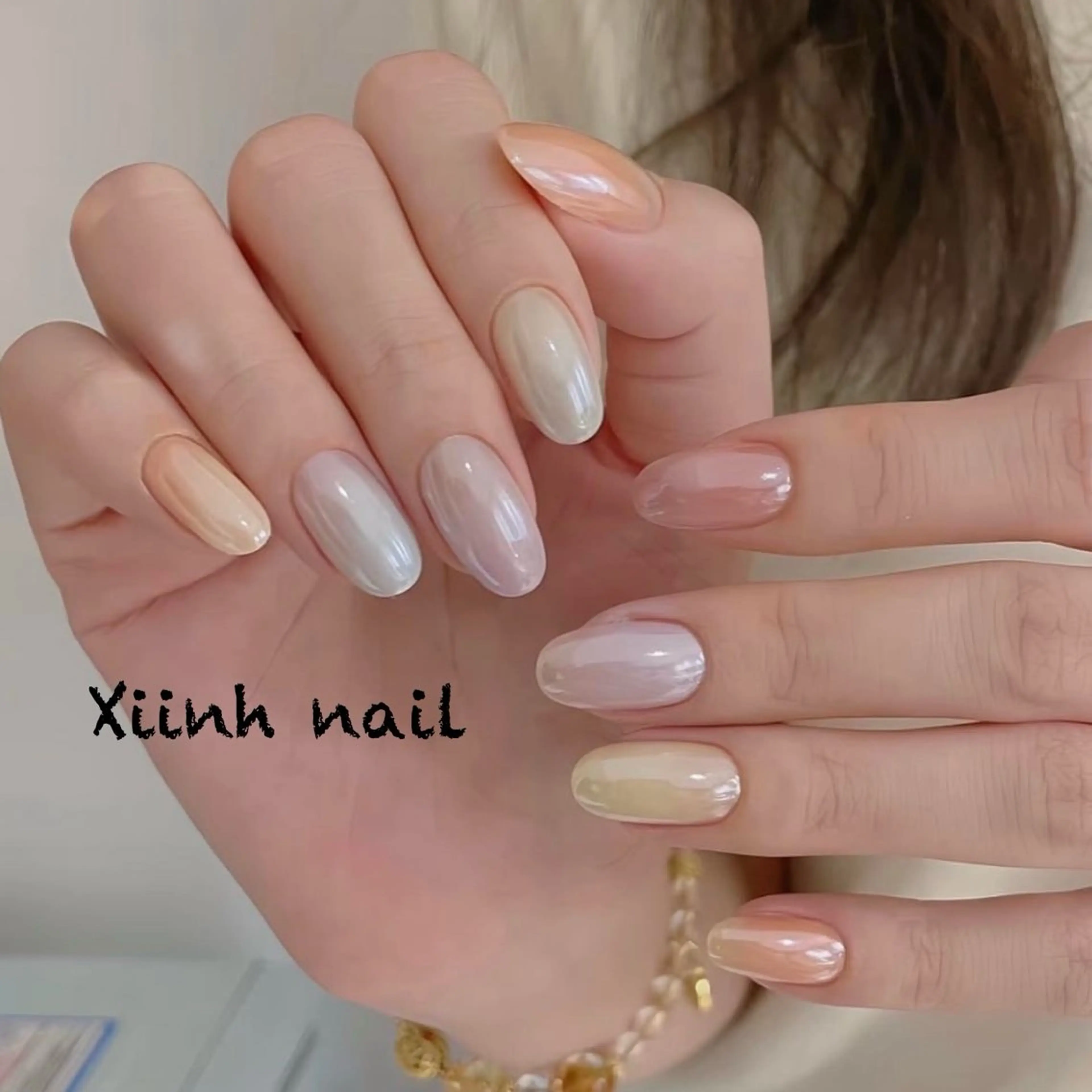 ネイル アートネイル チークネイル 桜ネイル フットネイル フレンチネイル ハンドネイル XIINH NAIL SALONのネイルデザイン