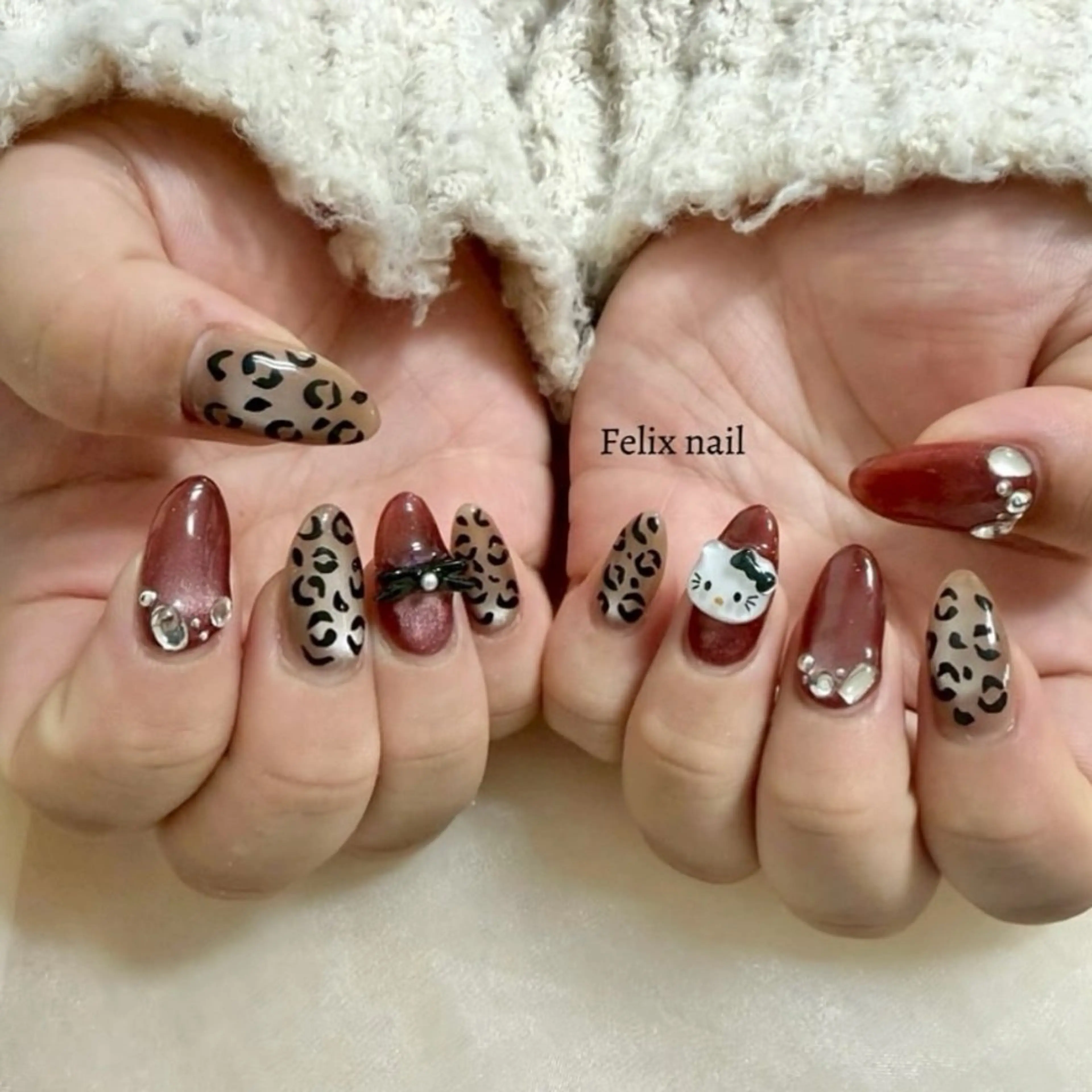 ネイル マグネットネイル ハンドネイル フェリックスネイル 大人綺麗/トレンドのネイルデザイン
