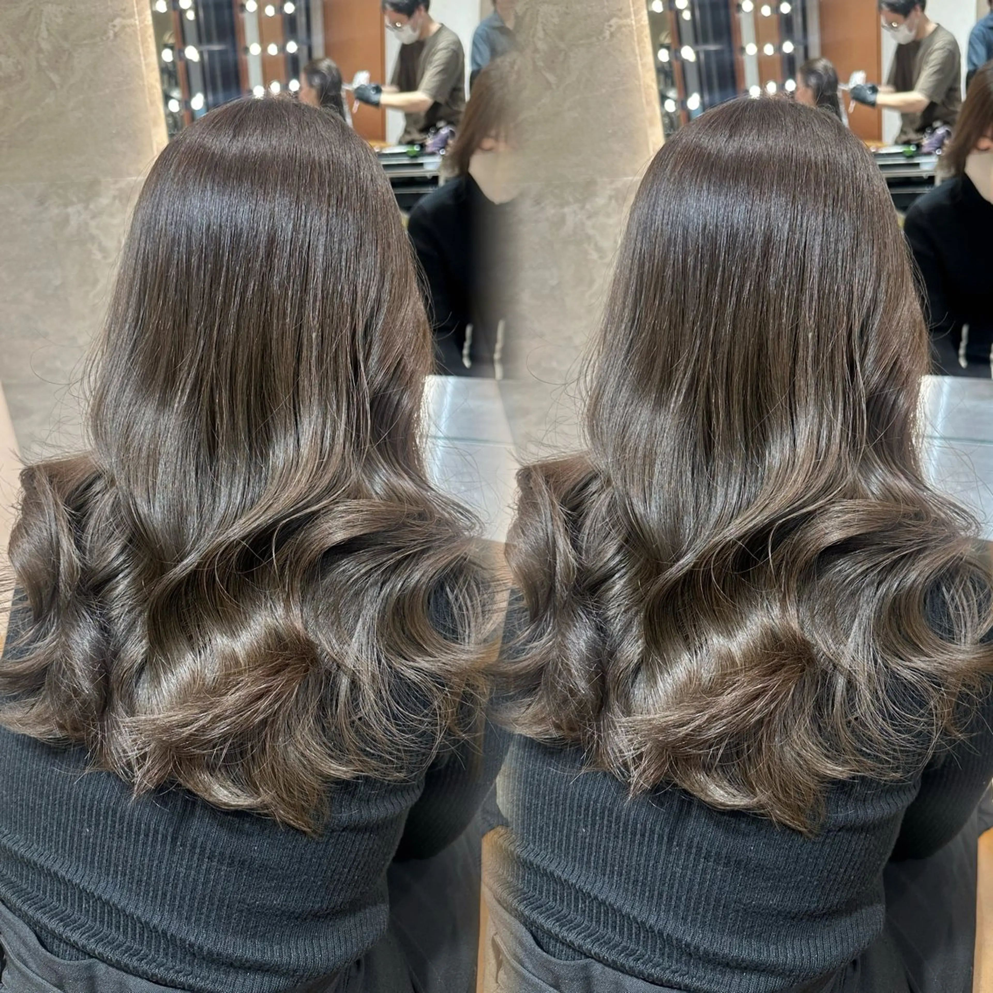 セミロング 髪質改善 カット ヘアカラー トリートメント ヘアセット 銀座副店長/レイヤー /髪質改善/田島のヘアスタイル