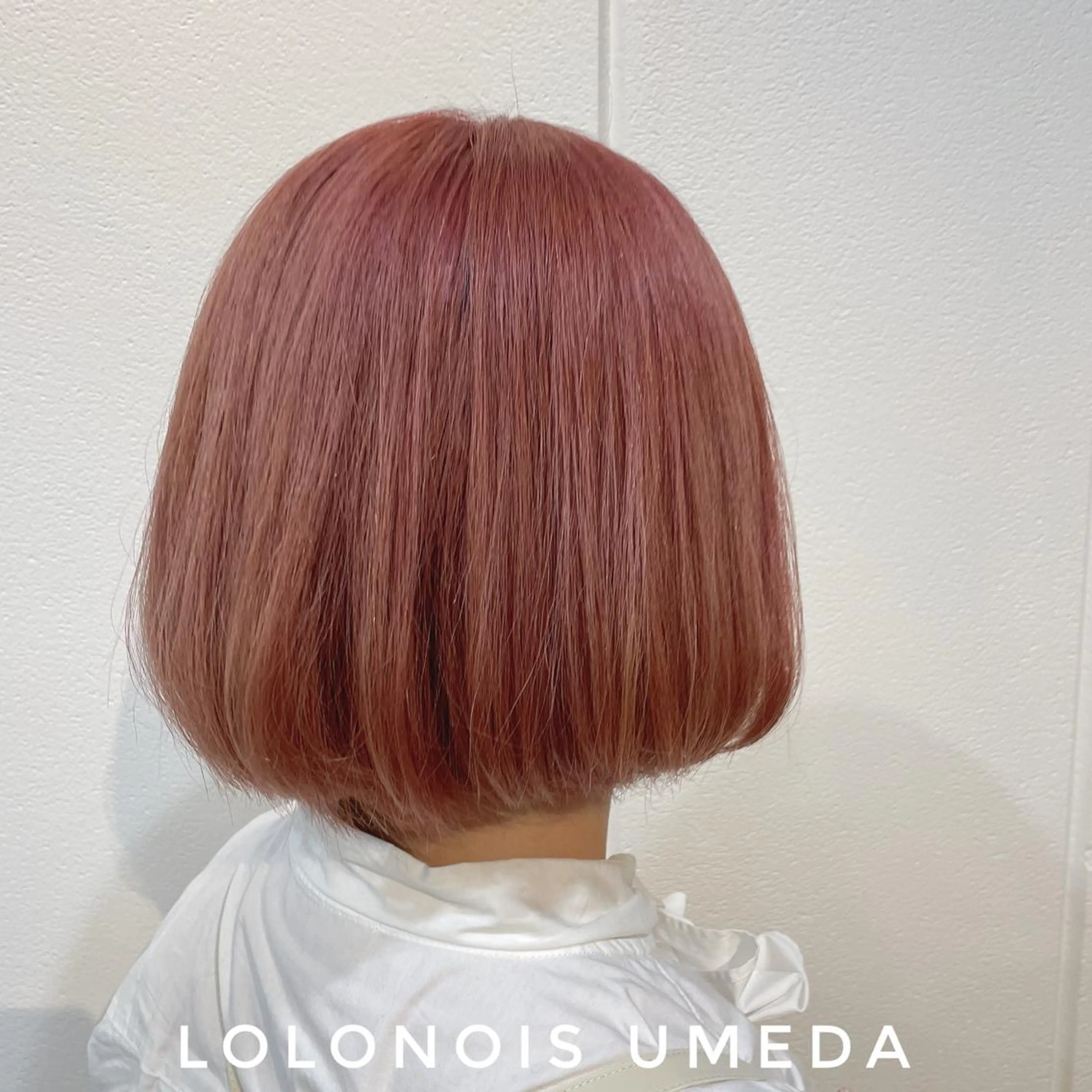 ミディアム カラー ブリーチ ハイトーンカラー ピンクカラー Lolonois梅田 /Okazaki:)のヘアスタイル