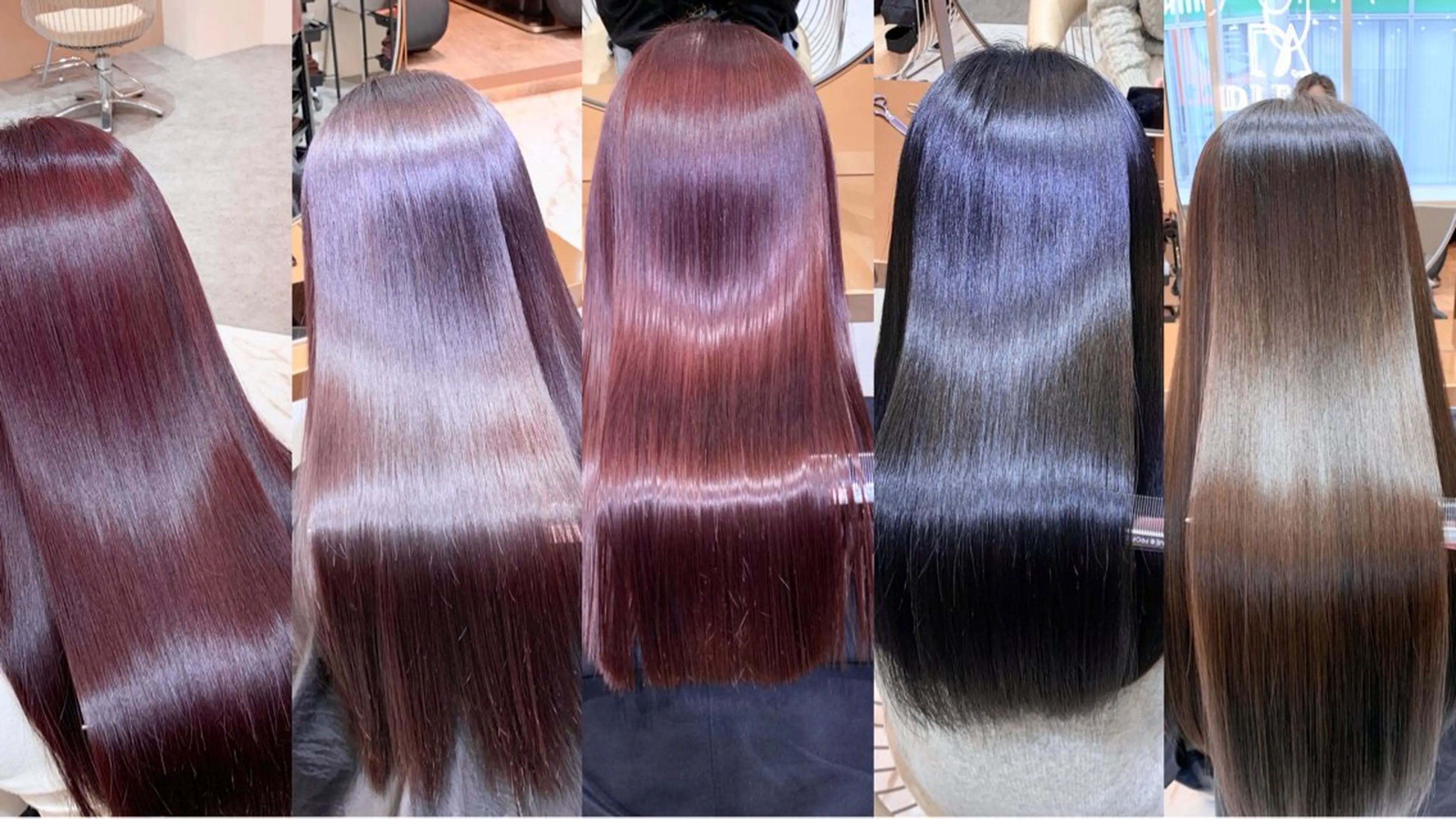 セミロング カラー パーマ トリートメント ✨美髪矯正×髪質改善 🍎カイト🍎渋谷のヘアスタイル