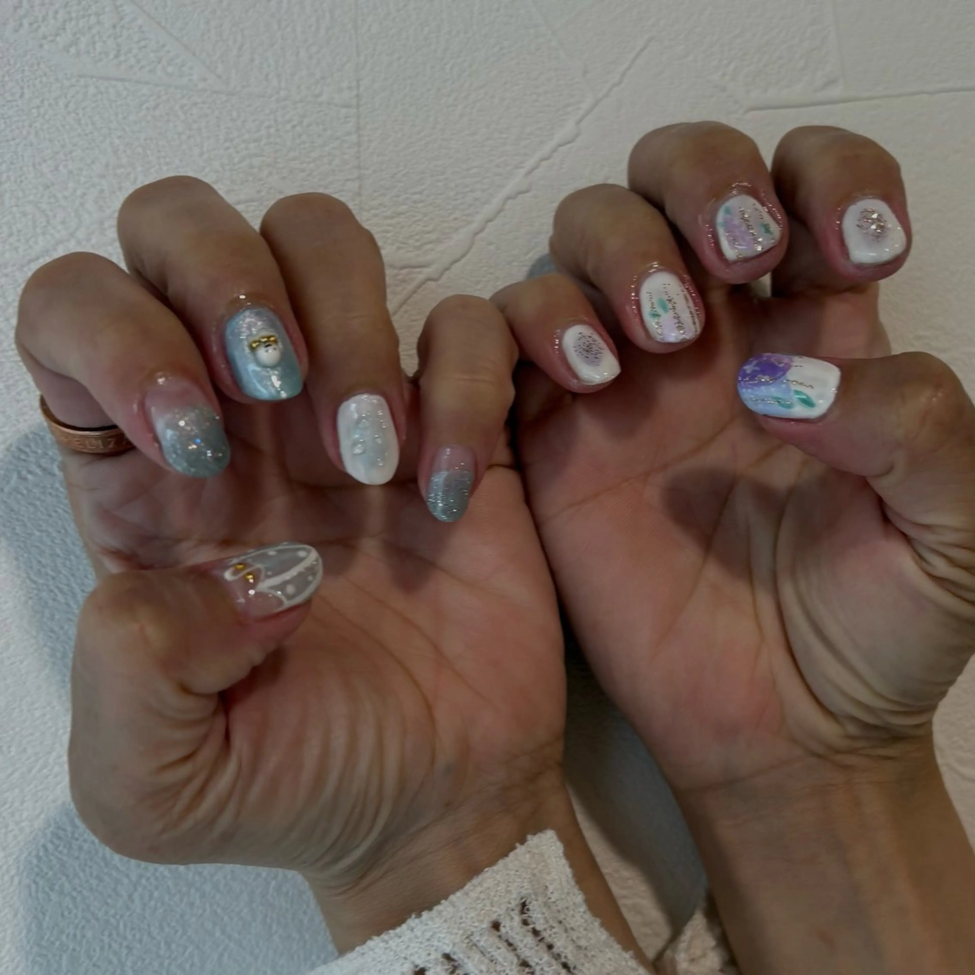 ネイル アートネイル クリアネイル 長さ出し 韓国ネイル ニュアンスネイル vante_aimi .パラジェル取扱店のネイルデザイン