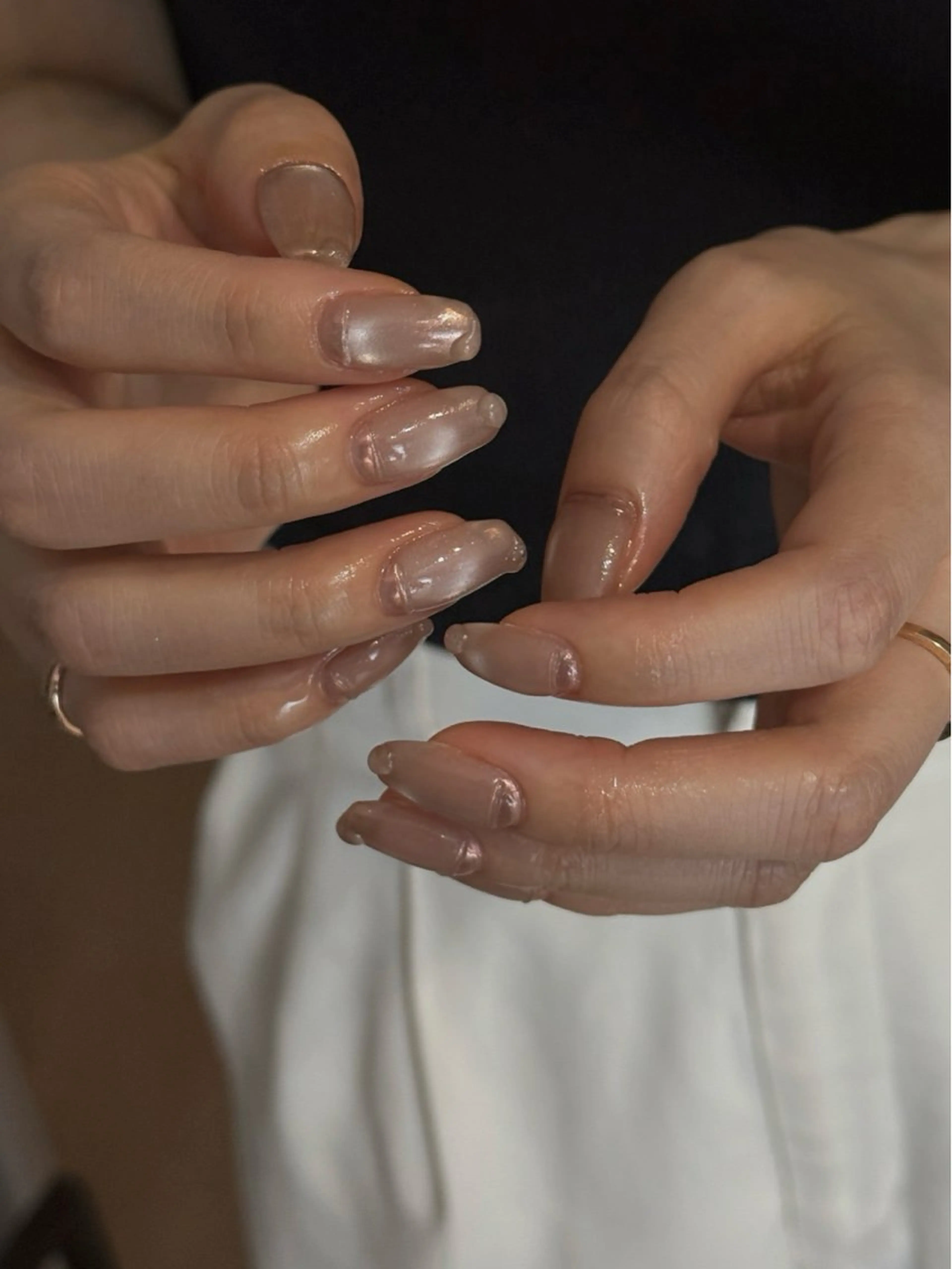 ネイル アートネイル 韓国ネイル ニュアンスネイル ぷっくりネイル talo .のネイルデザイン