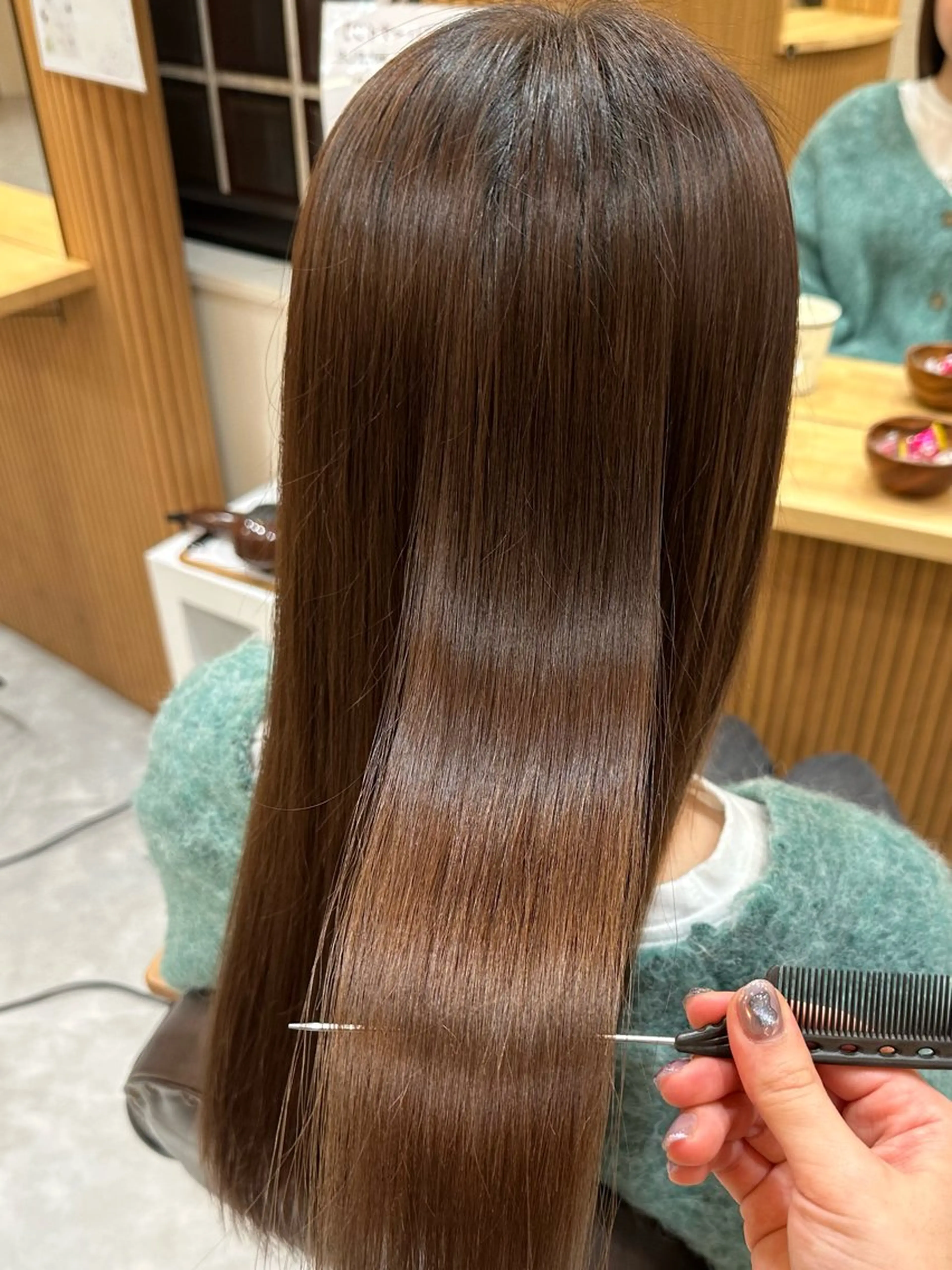 ロング カット 縮毛矯正 ROPE🫧 フウカのヘアスタイル