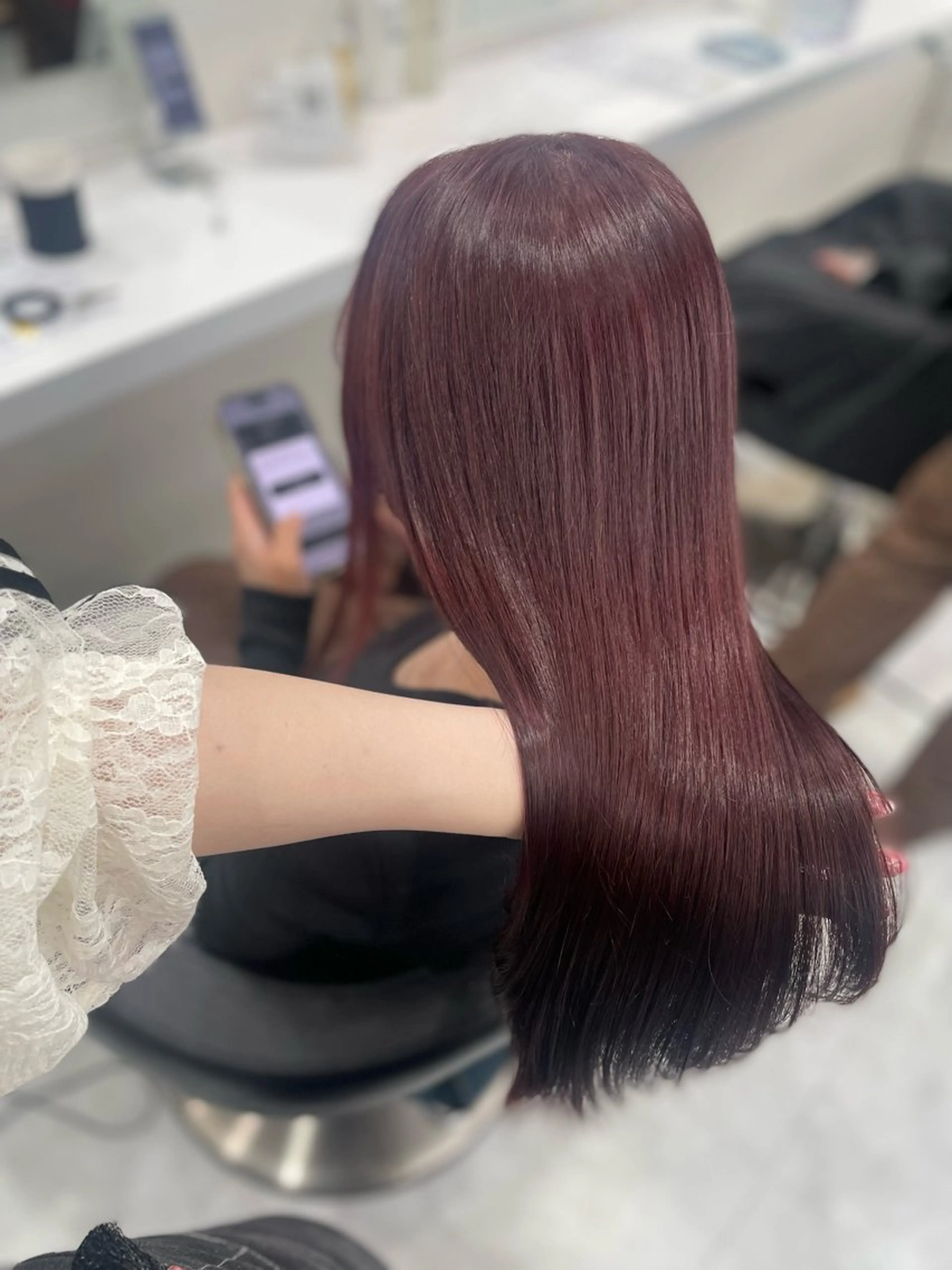 セミロング カラー 💗トレンドモテヘア Natsumi 💗のヘアスタイル