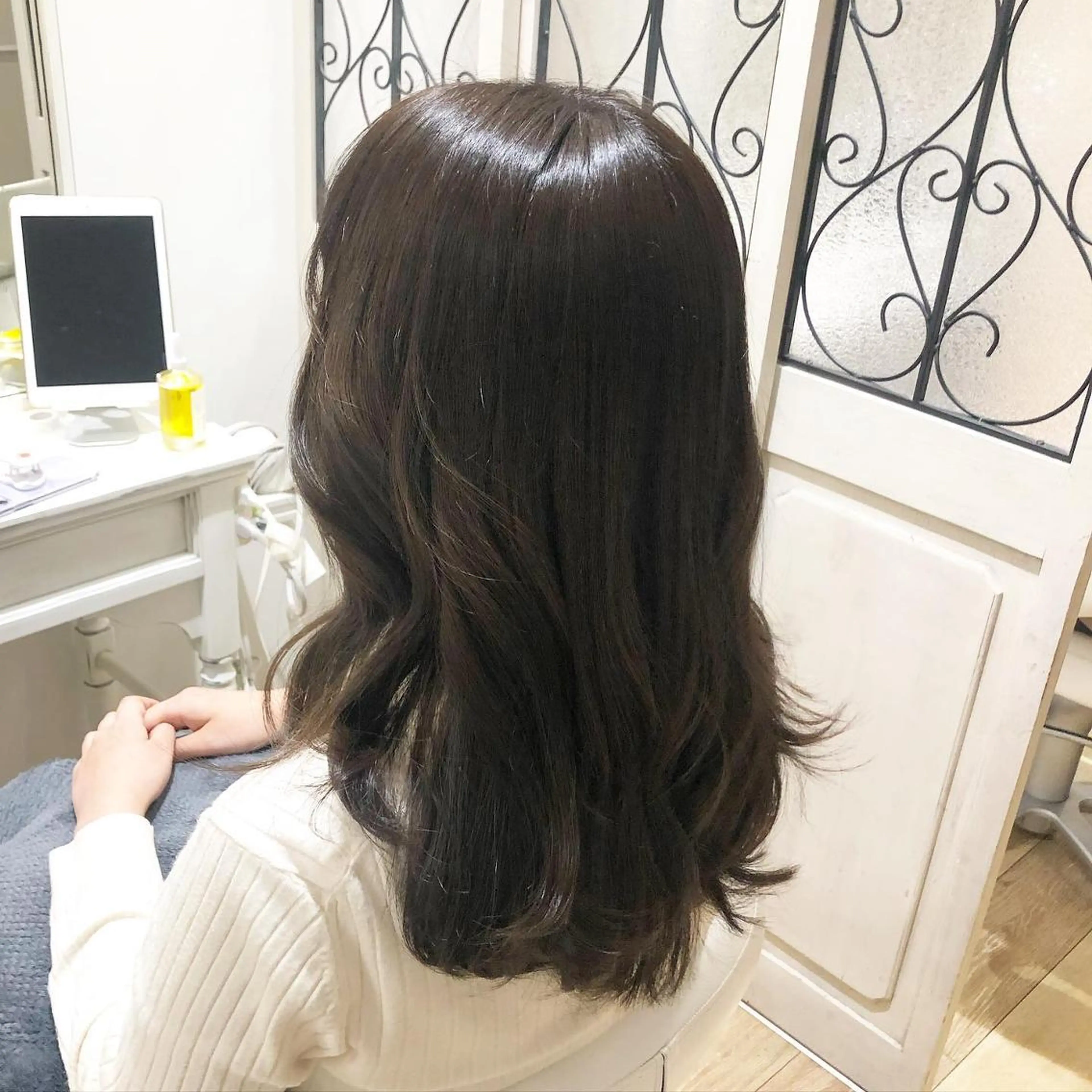 セミロング カラー ヘアアレンジ カット ヘアカラー トリートメント ✨🌿大人可愛い愛さ れhair🌿✨松本のヘアスタイル