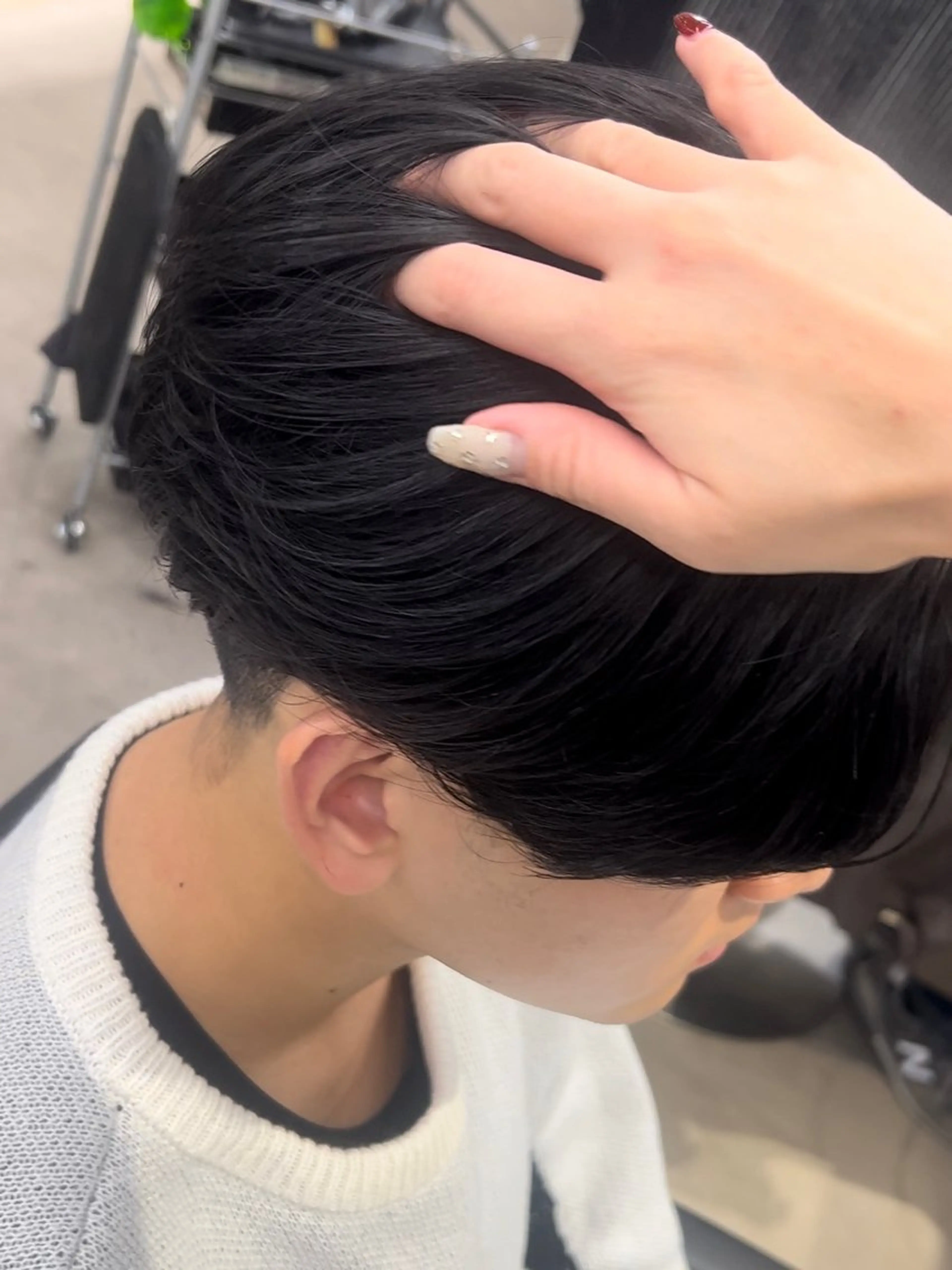 パーマ メンズ カット 縮毛矯正 曲がる縮毛矯正 LIBER 　岩名のヘアスタイル