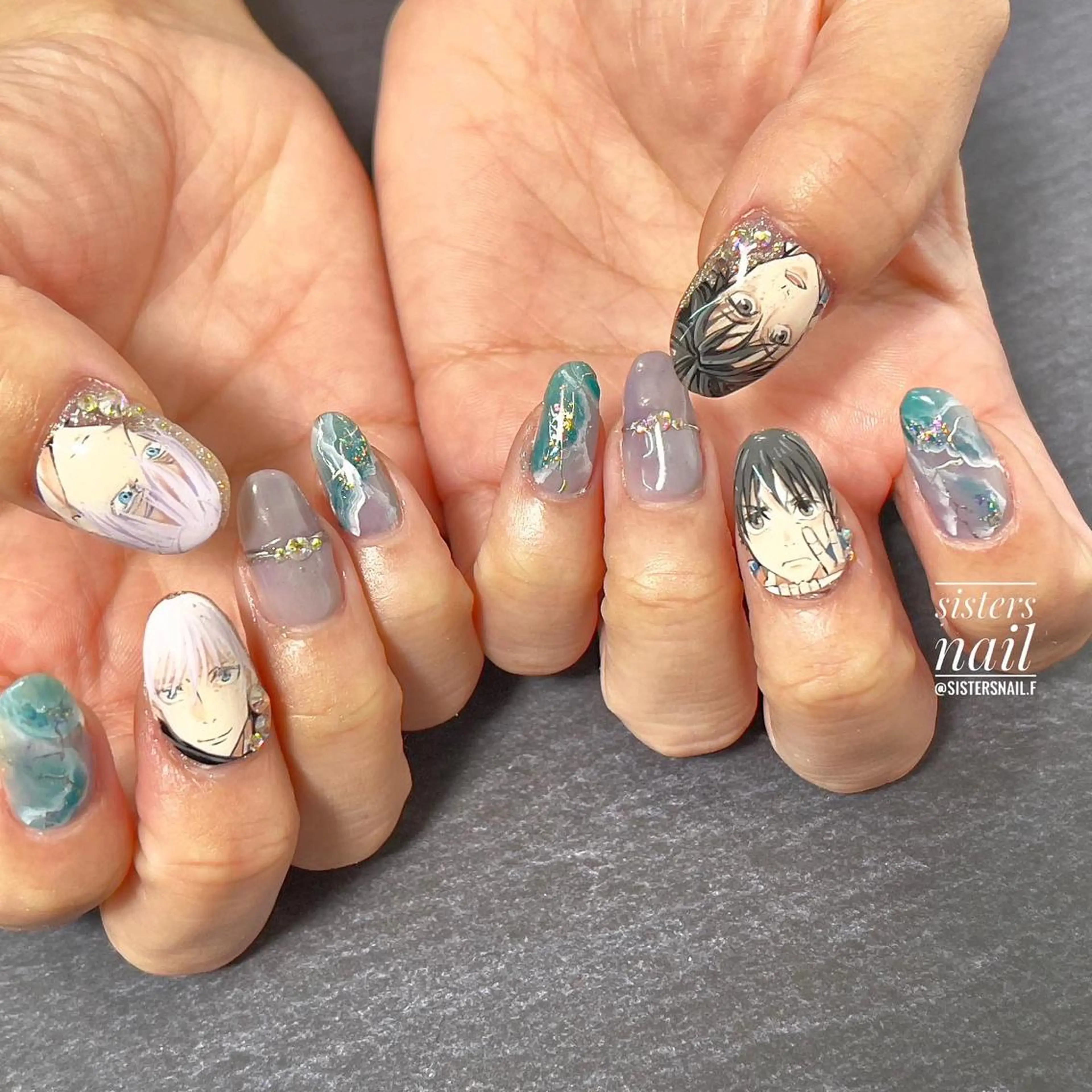 ネイル アートネイル ニュアンスネイル sisters nail.fのネイルデザイン