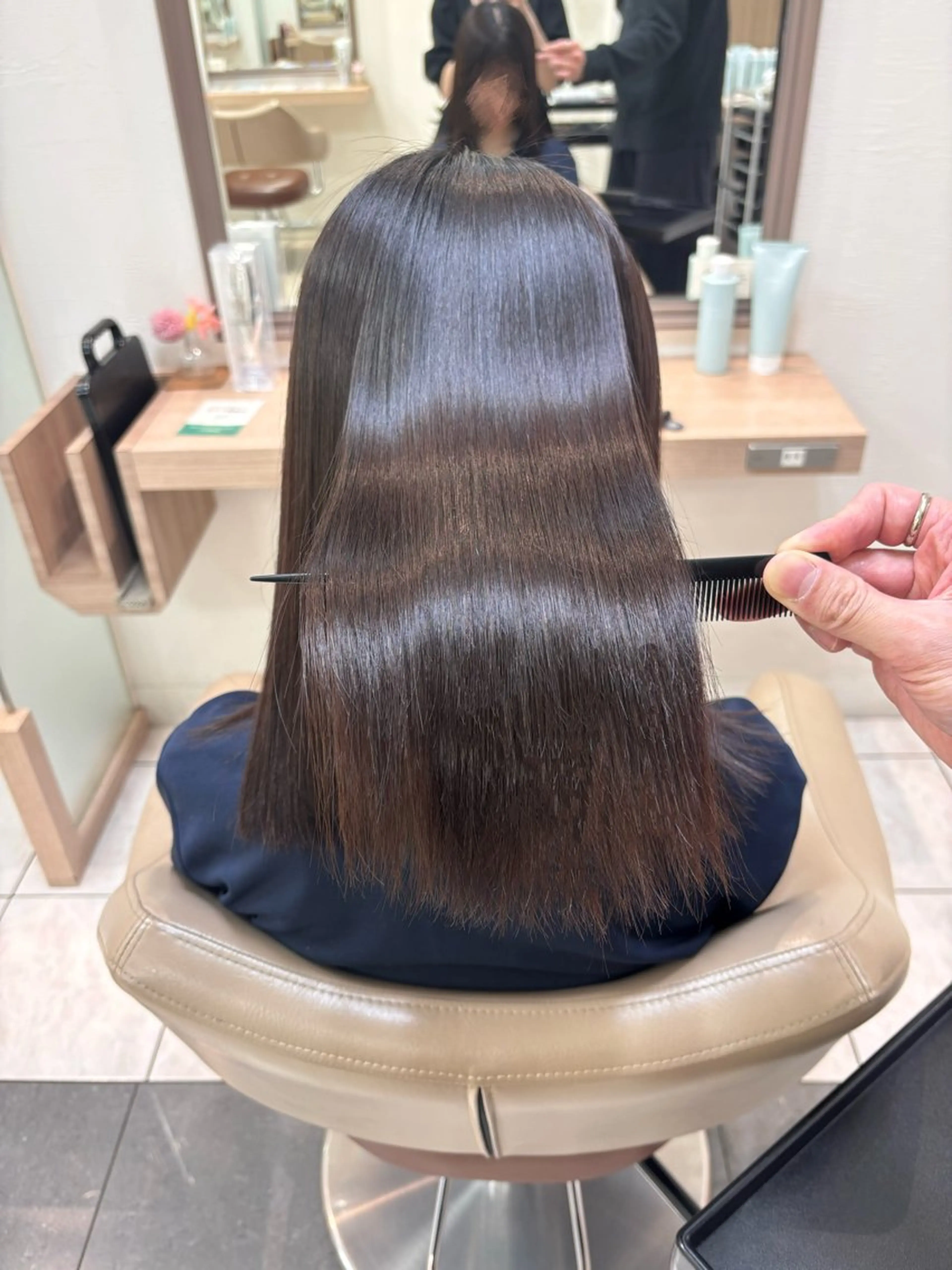 ミディアム 縮毛矯正 🍒Ash国立 阿部妃南🍒のヘアスタイル