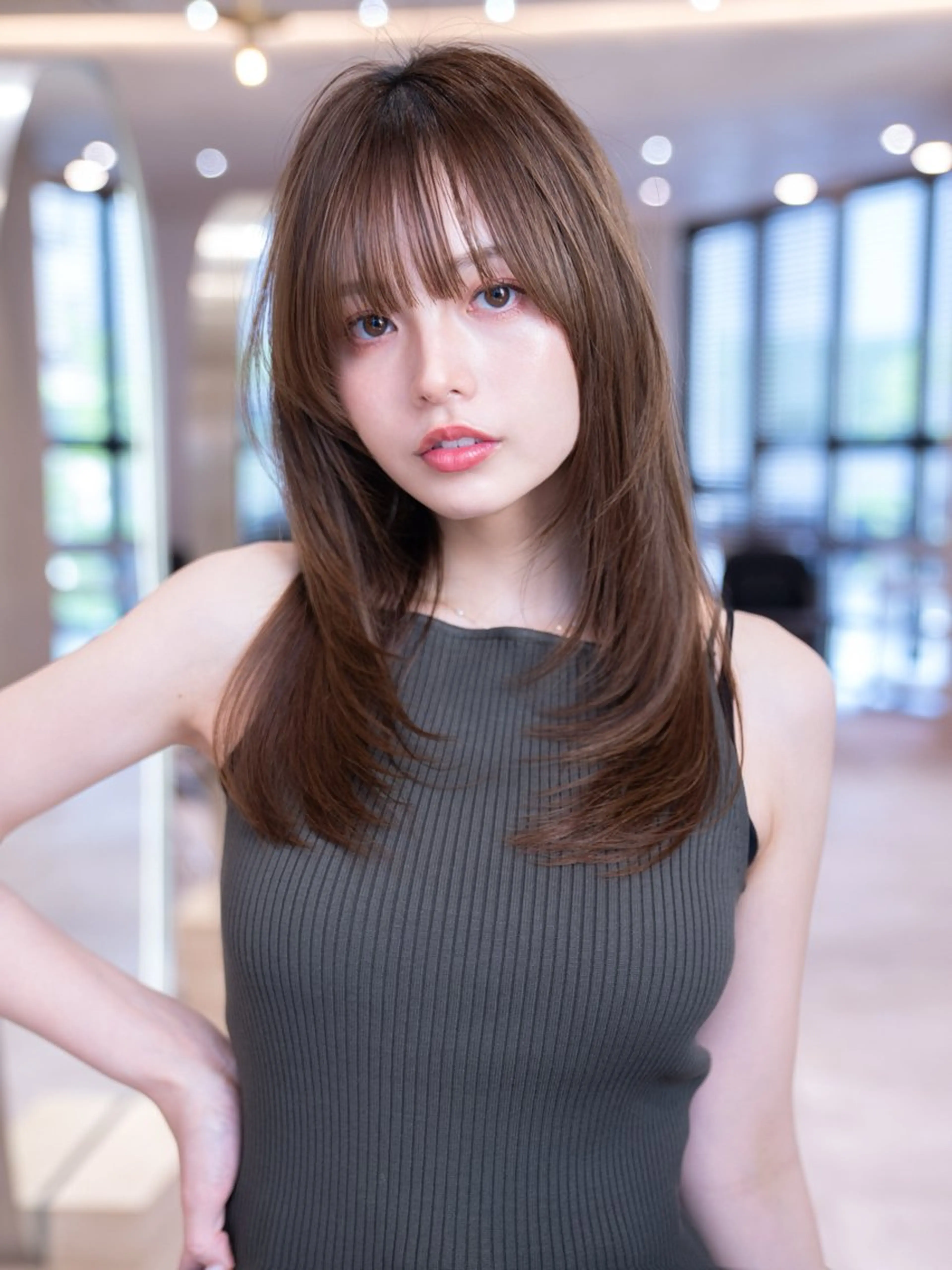 ロング ヘアカラー トリートメント 渋谷／透明感カラー kuttiのヘアスタイル