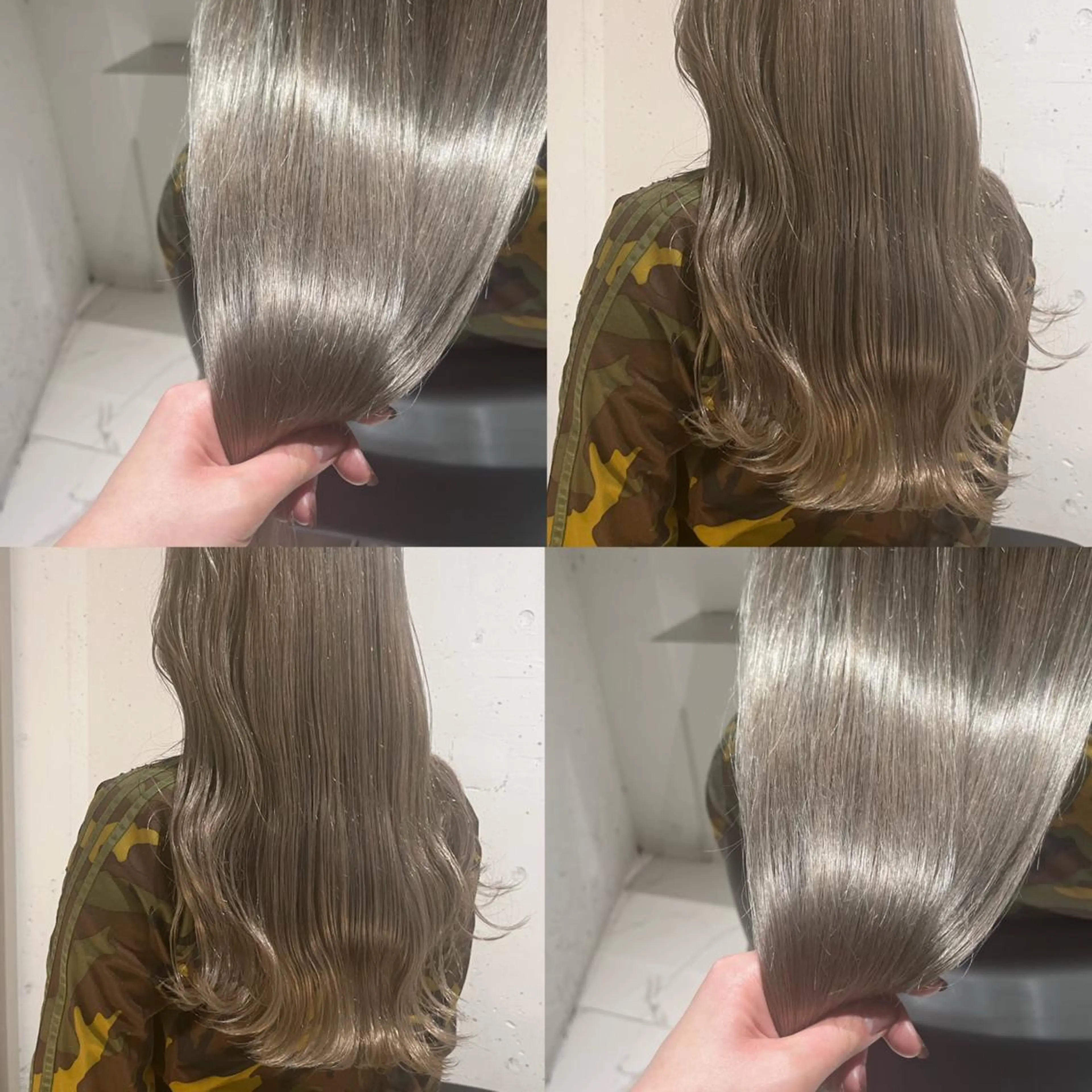 セミロング カラー ベージュカラー ブリーチ ブロンド ケアブリーチ ハイトーンカラー ヘアカラー トリートメント ヘッドスパ ヘアセット カジュアルを女っぽく 𝗮𝘆𝗮𝗰𝗼のヘアスタイル