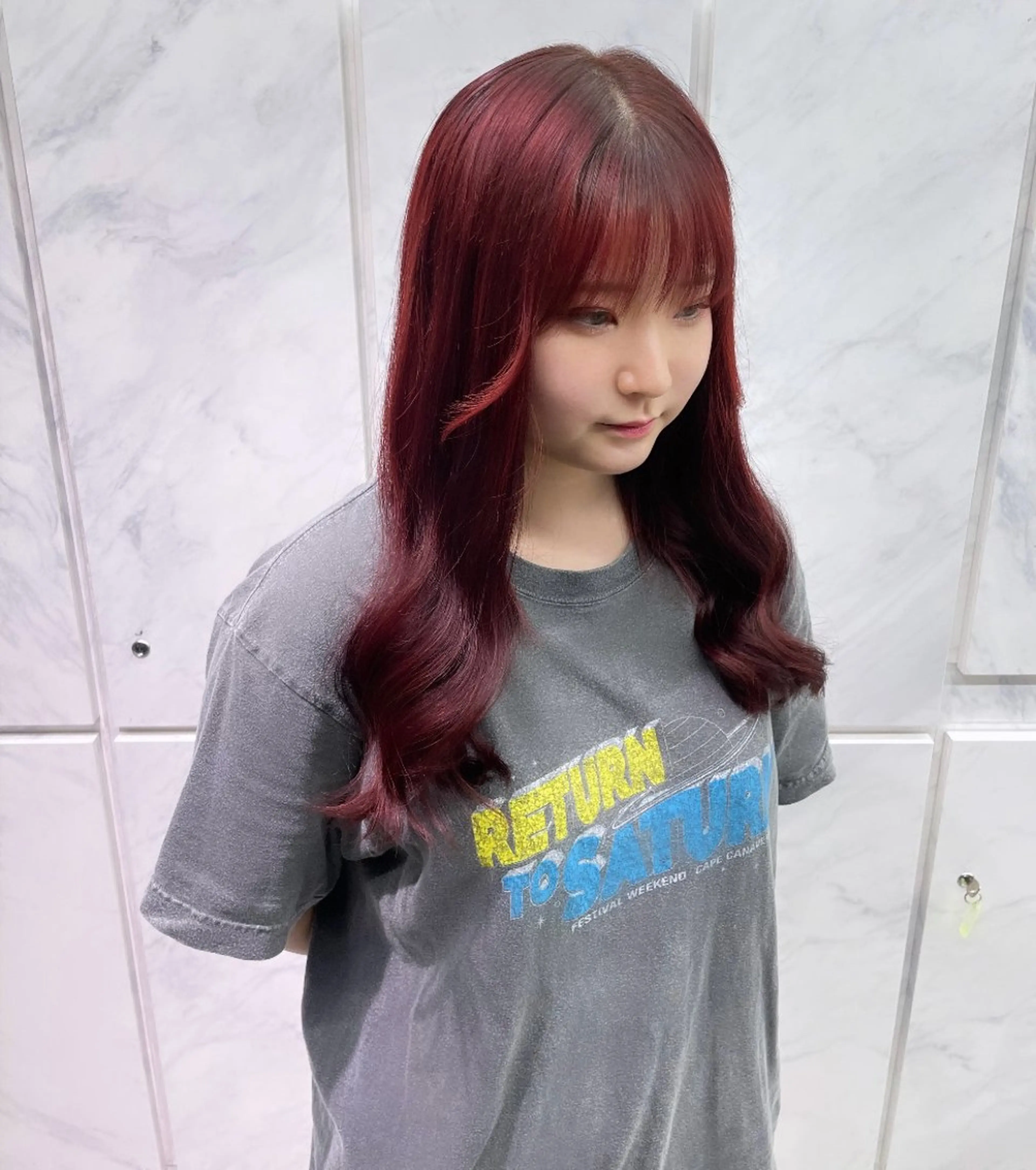 ロング カット ヘアカラー エクステ 🦋プルエクステ ARISA🦋のヘアスタイル