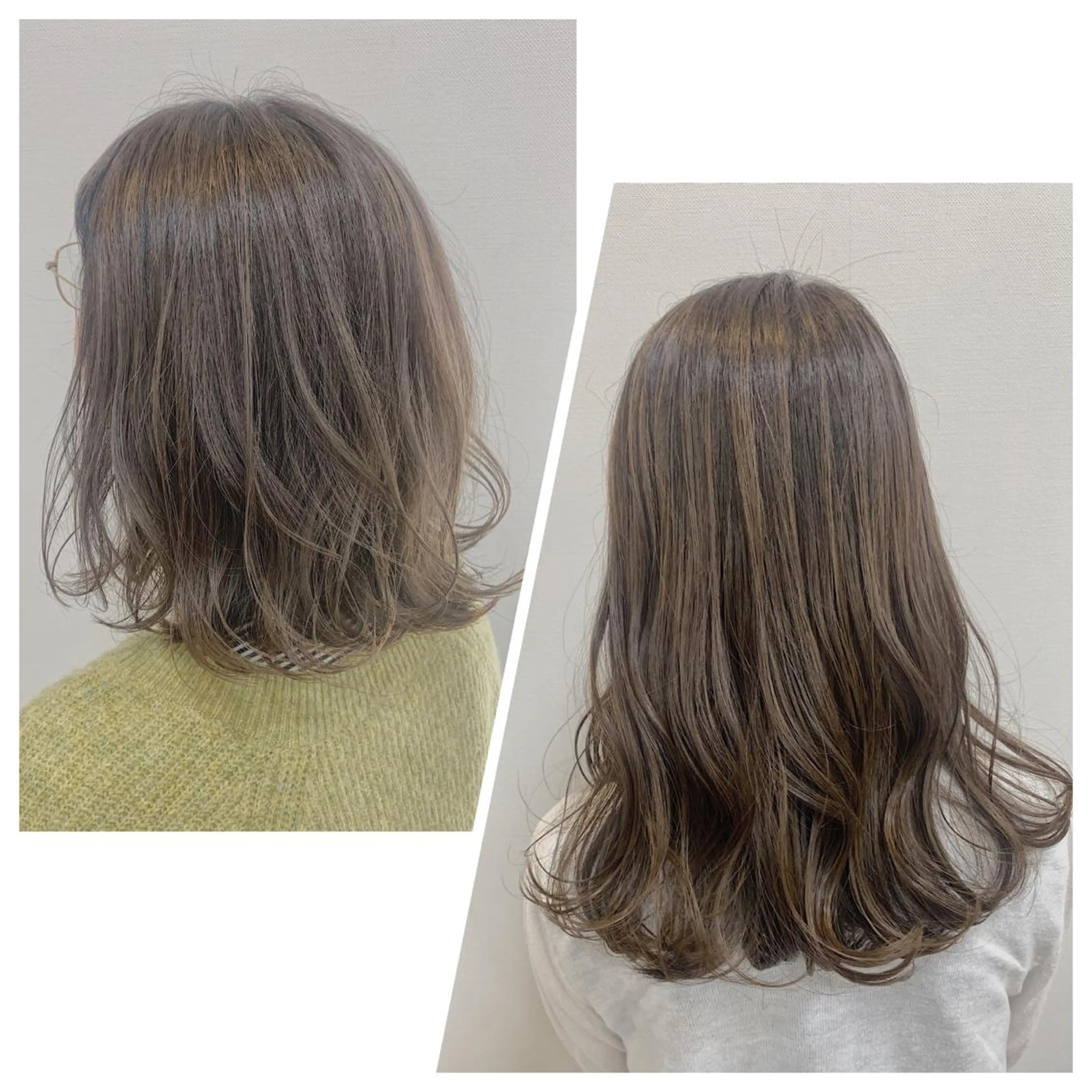 セミロング カット ヘアカラー 頭皮×髪質改善 透明感カラー💎中村のヘアスタイル