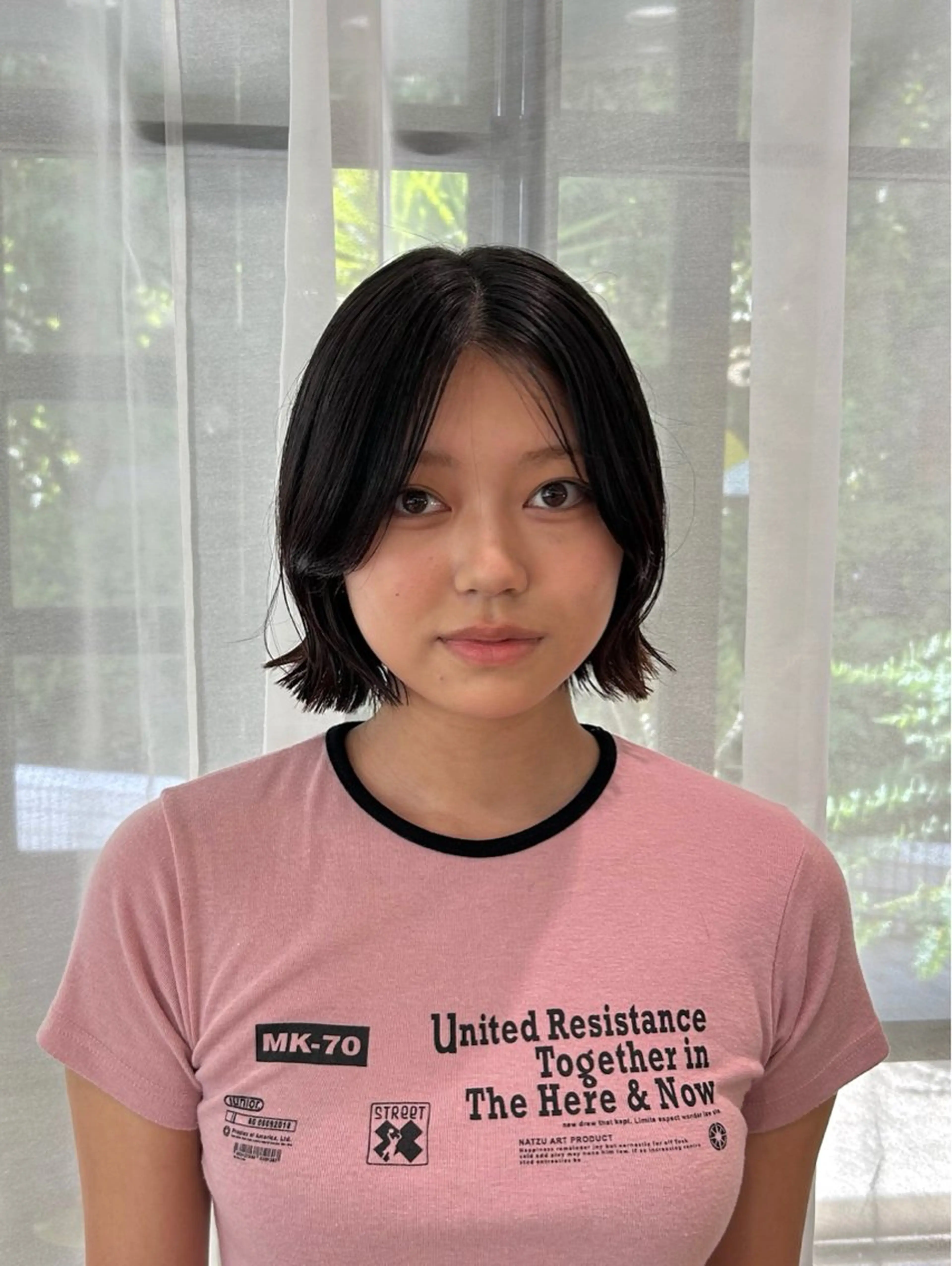 ショート ボブ 顔周りカット カット nana/ボブ/ レイヤー/梅田のヘアスタイル