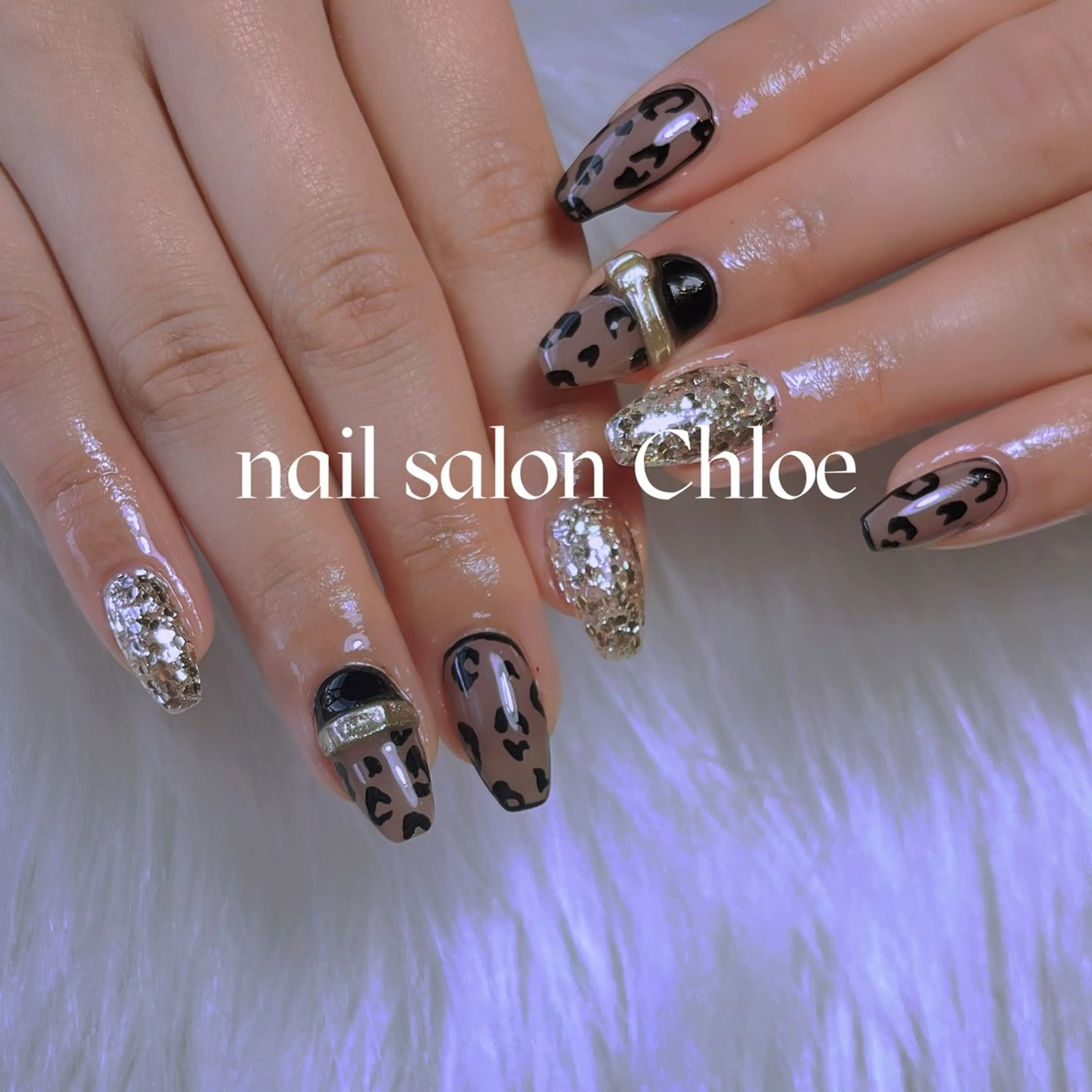 ネイル アニマル柄 ブラウン 鈴木 利奈のネイルデザイン