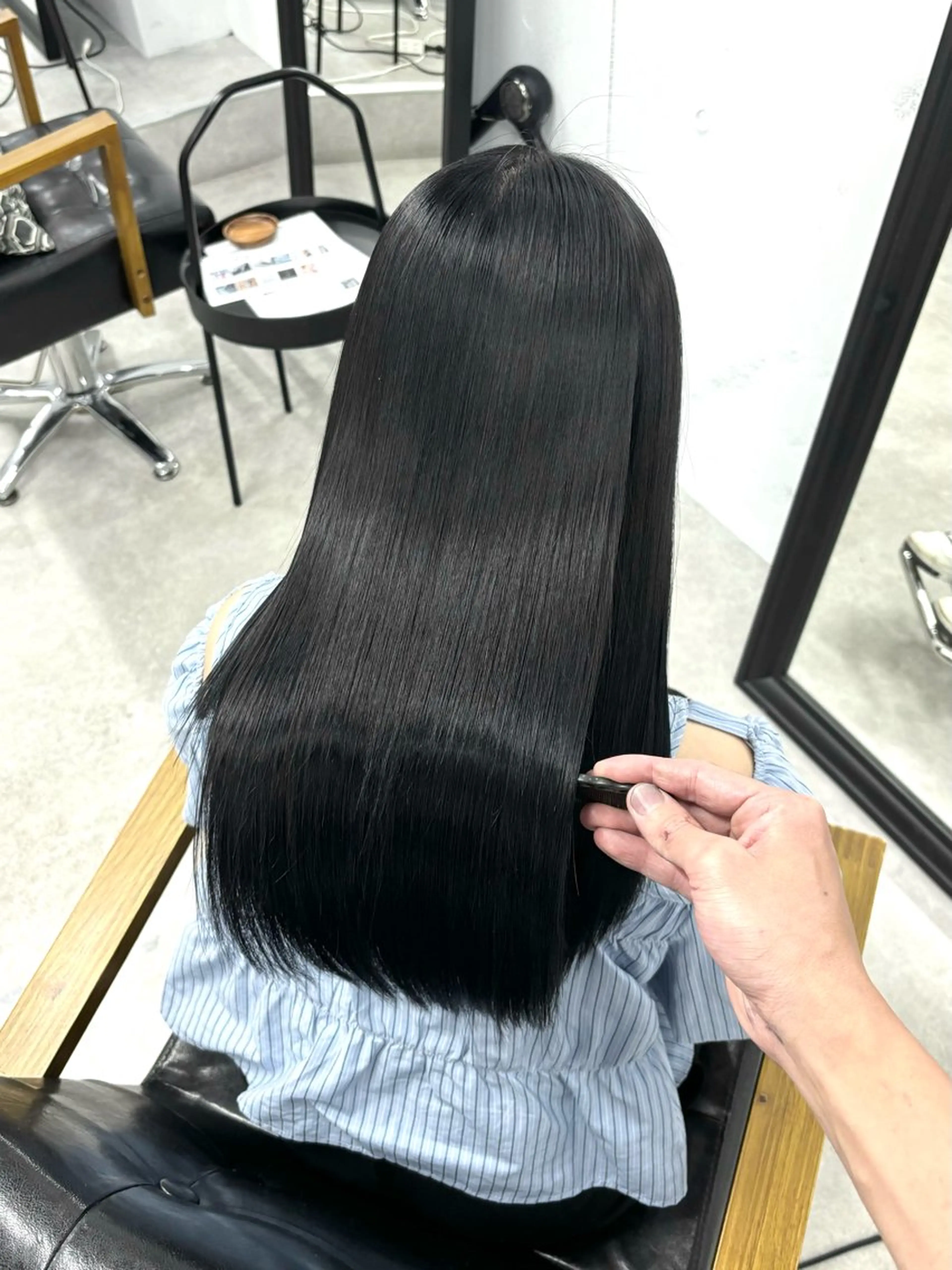 ロング 髪質改善 縮毛矯正 トリートメント マツダ レンのヘアスタイル