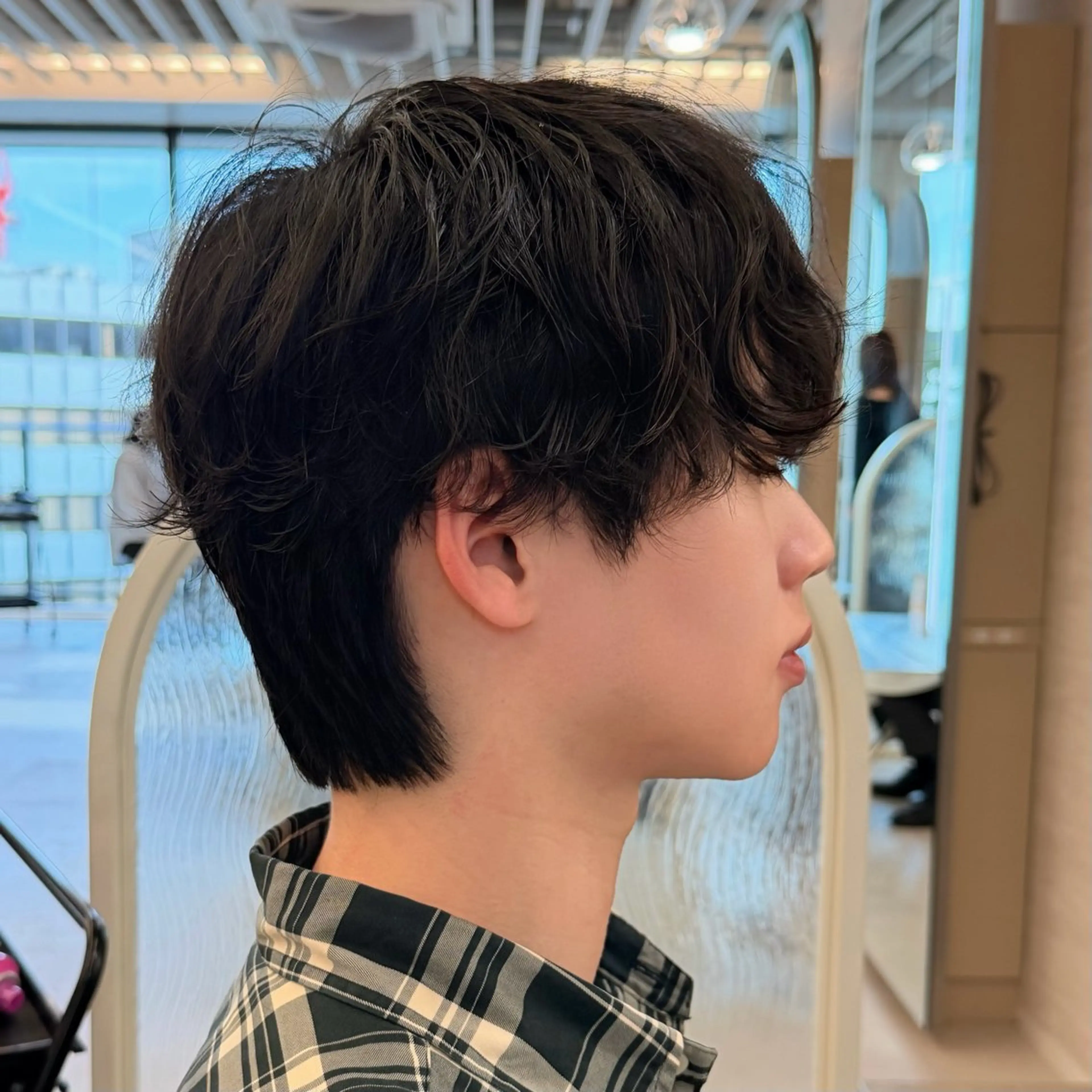 韓国式メンズカット+ビンテージパーマの写真