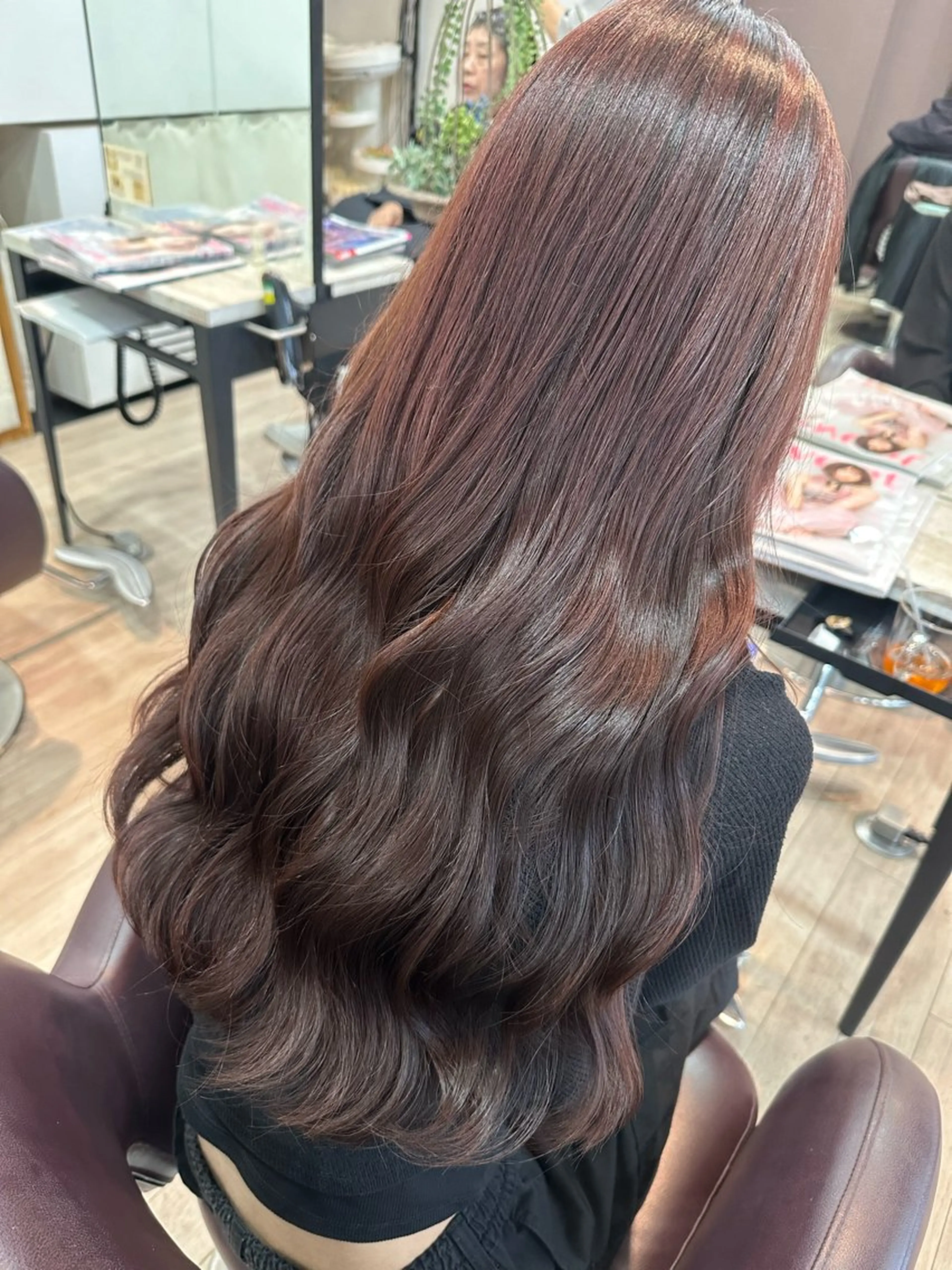 ロング ヘアカラー トリートメント ツヤ髪質改善 💜れいな💜のヘアスタイル