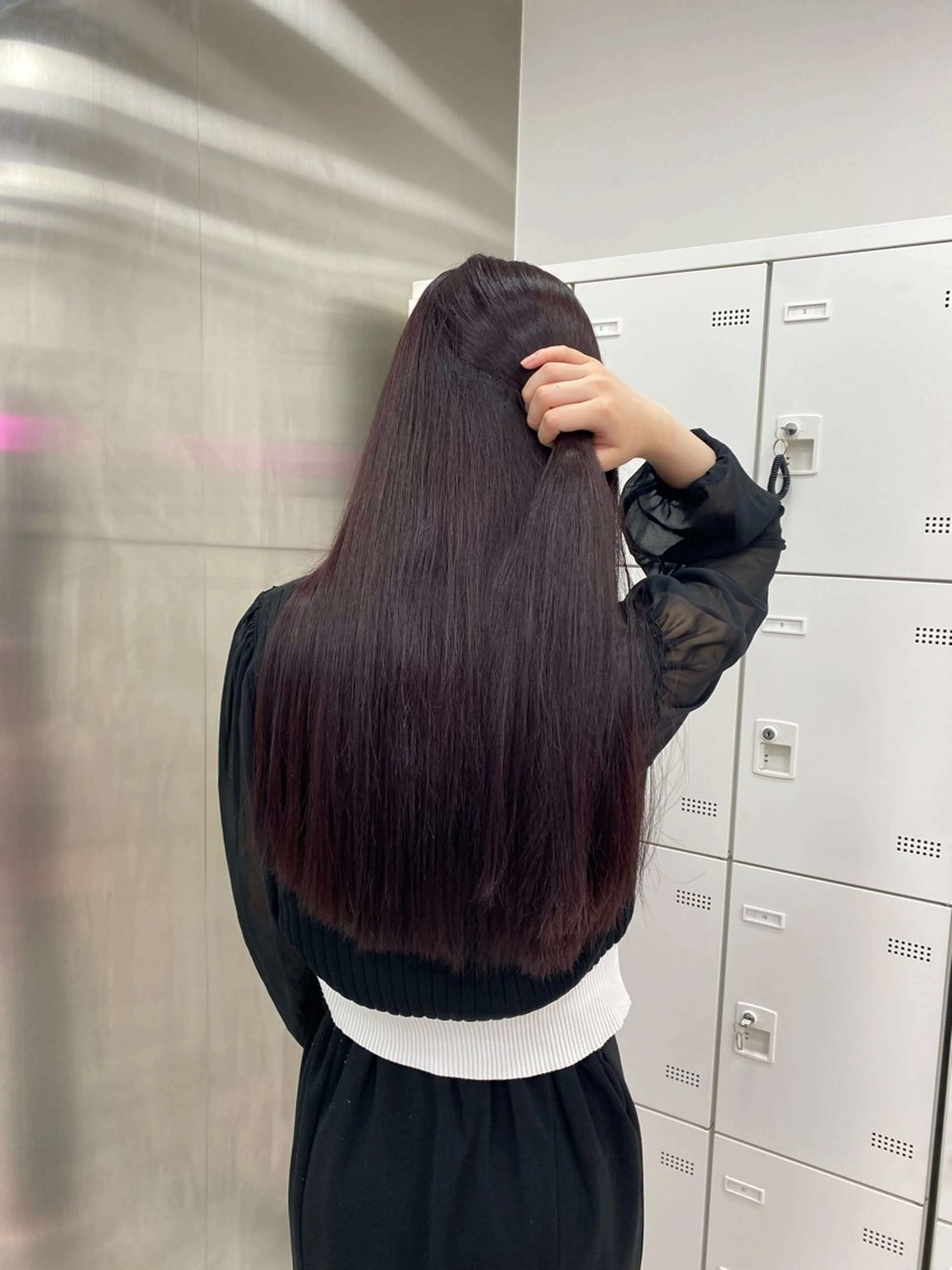 ロング カラー カット ヘアカラー トリートメント 💖似合わせカラー レイヤー💖ブリーチのヘアスタイル