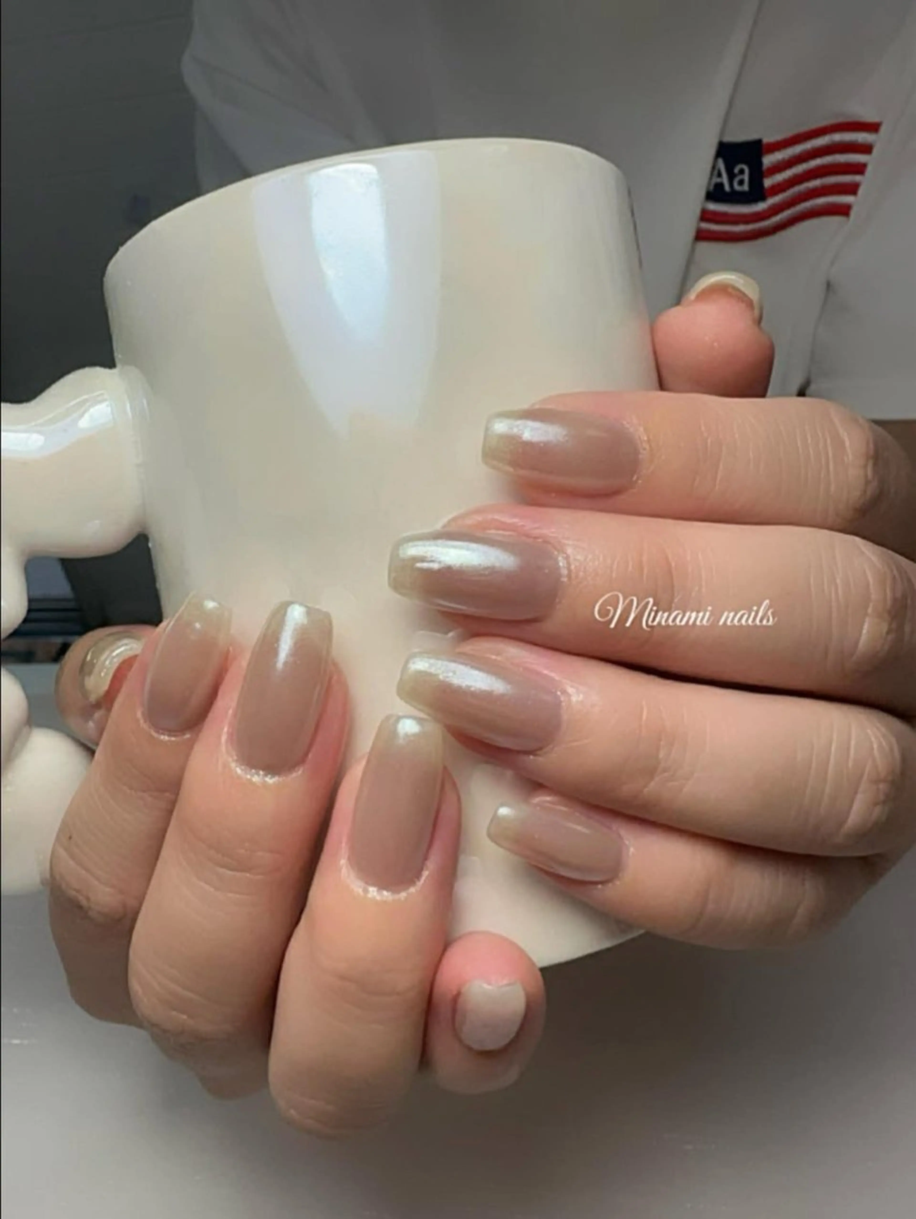 ネイル アートネイル オーロラネイル ガーリー キラキラネイル 韓国ネイル ハンドネイル Minami Nailsのネイルデザイン