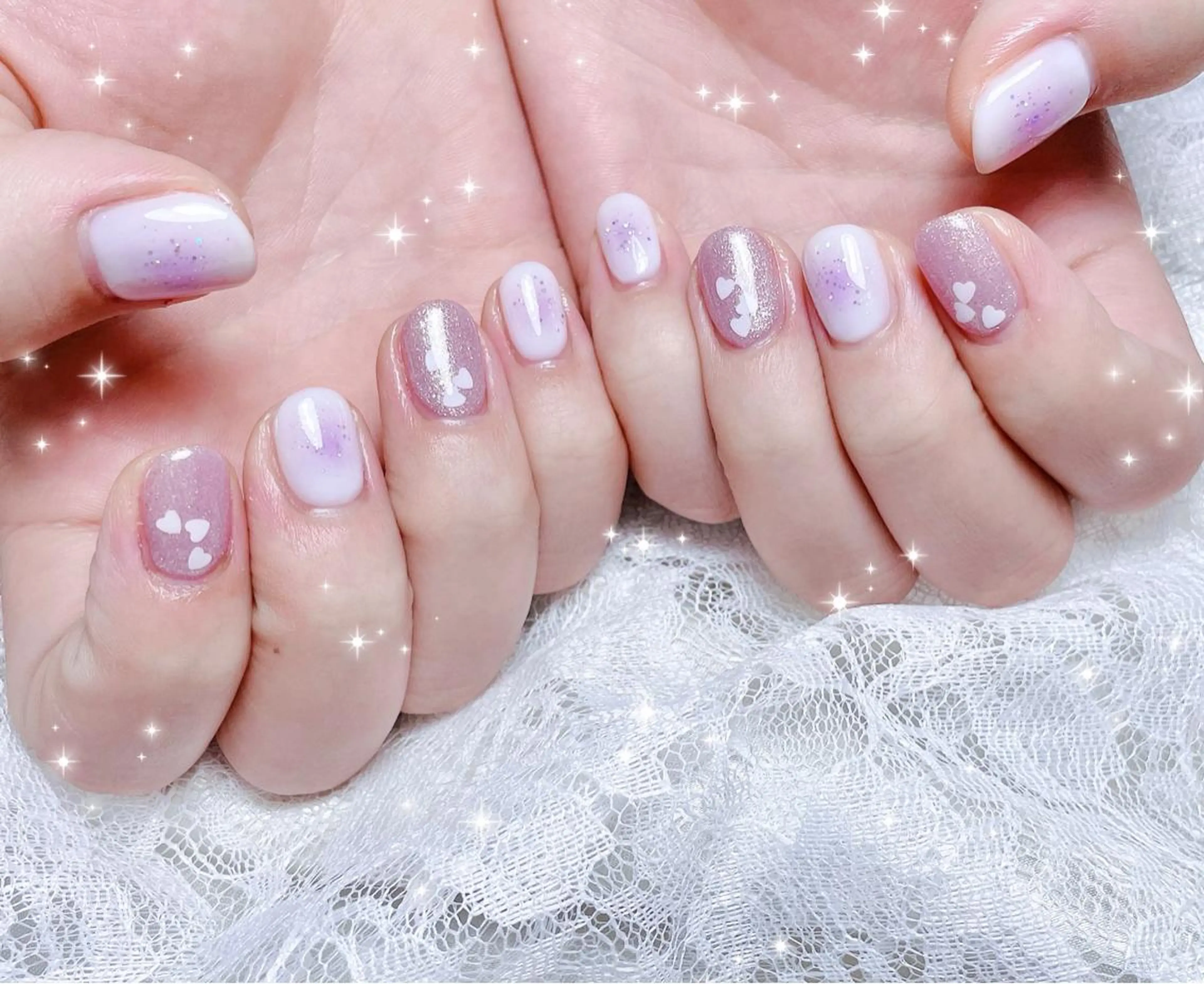ネイル アートネイル チークネイル キラキラネイル ハンドネイル FLARE NAIL フレアネイルのネイルデザイン
