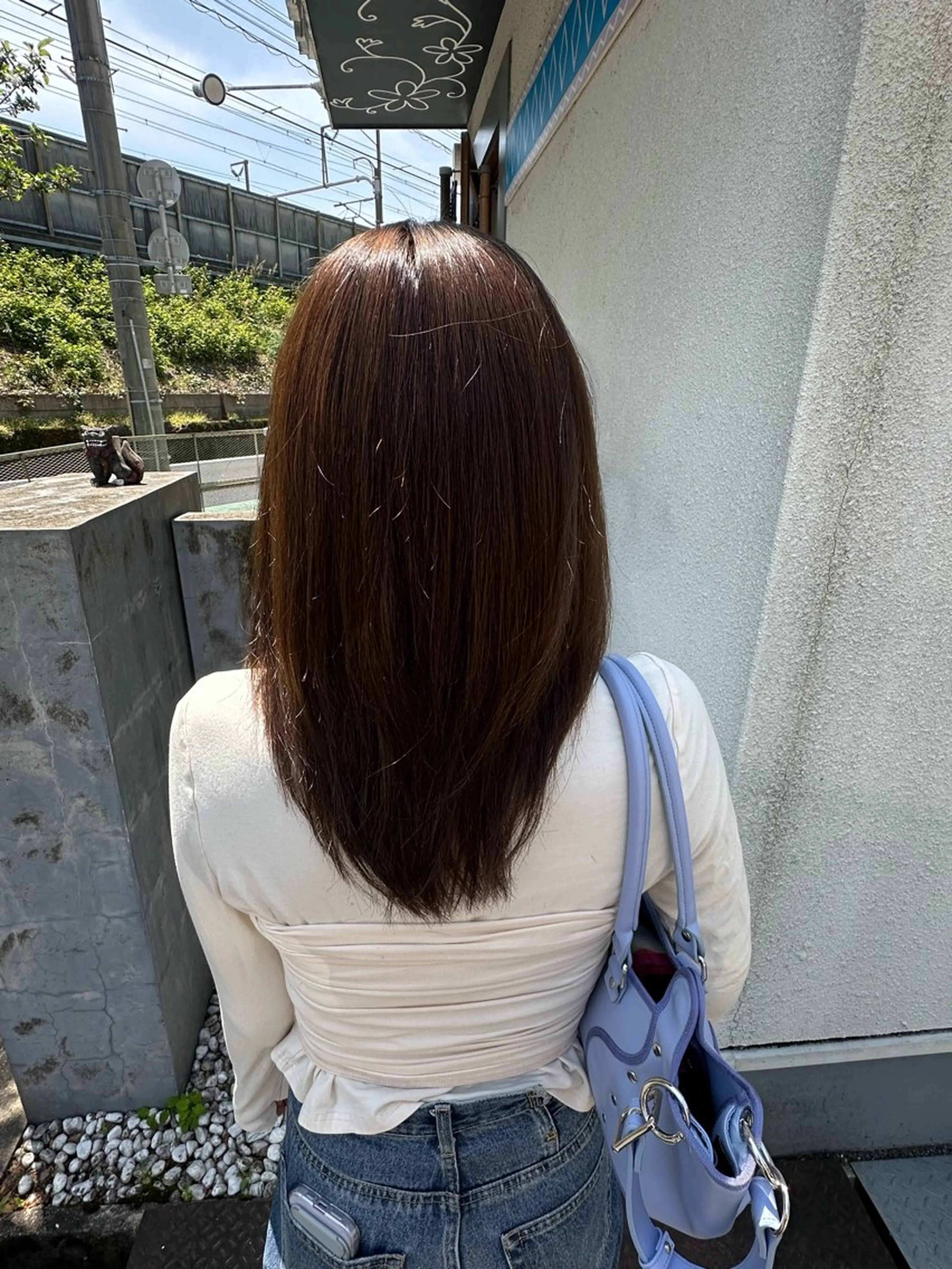 ミディアム カラー ヘアカラー 足立 芹音のヘアスタイル