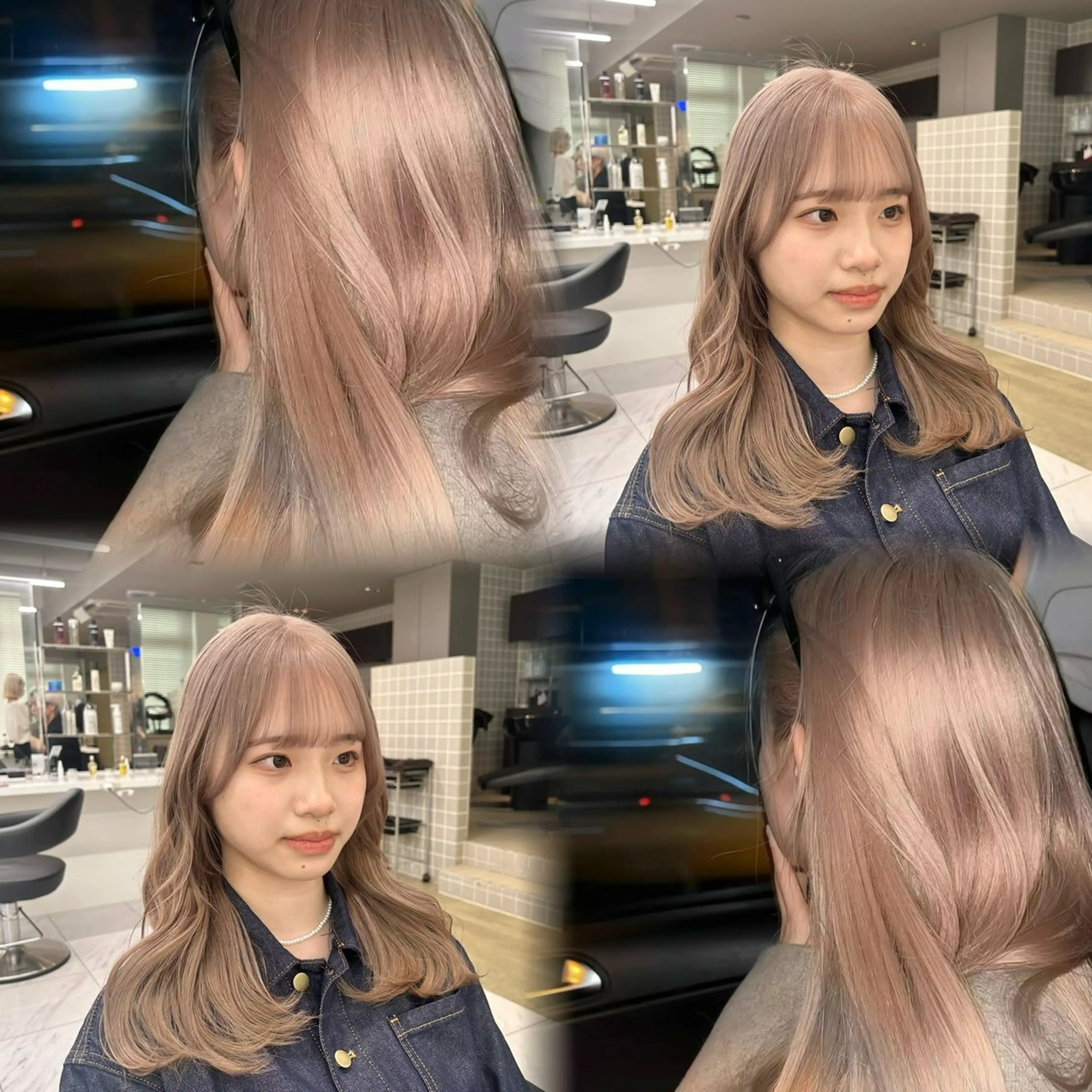 カラー ヘアカラー トリートメント 透明感ベージュ🤎 ナチュラルレイヤーのヘアスタイル