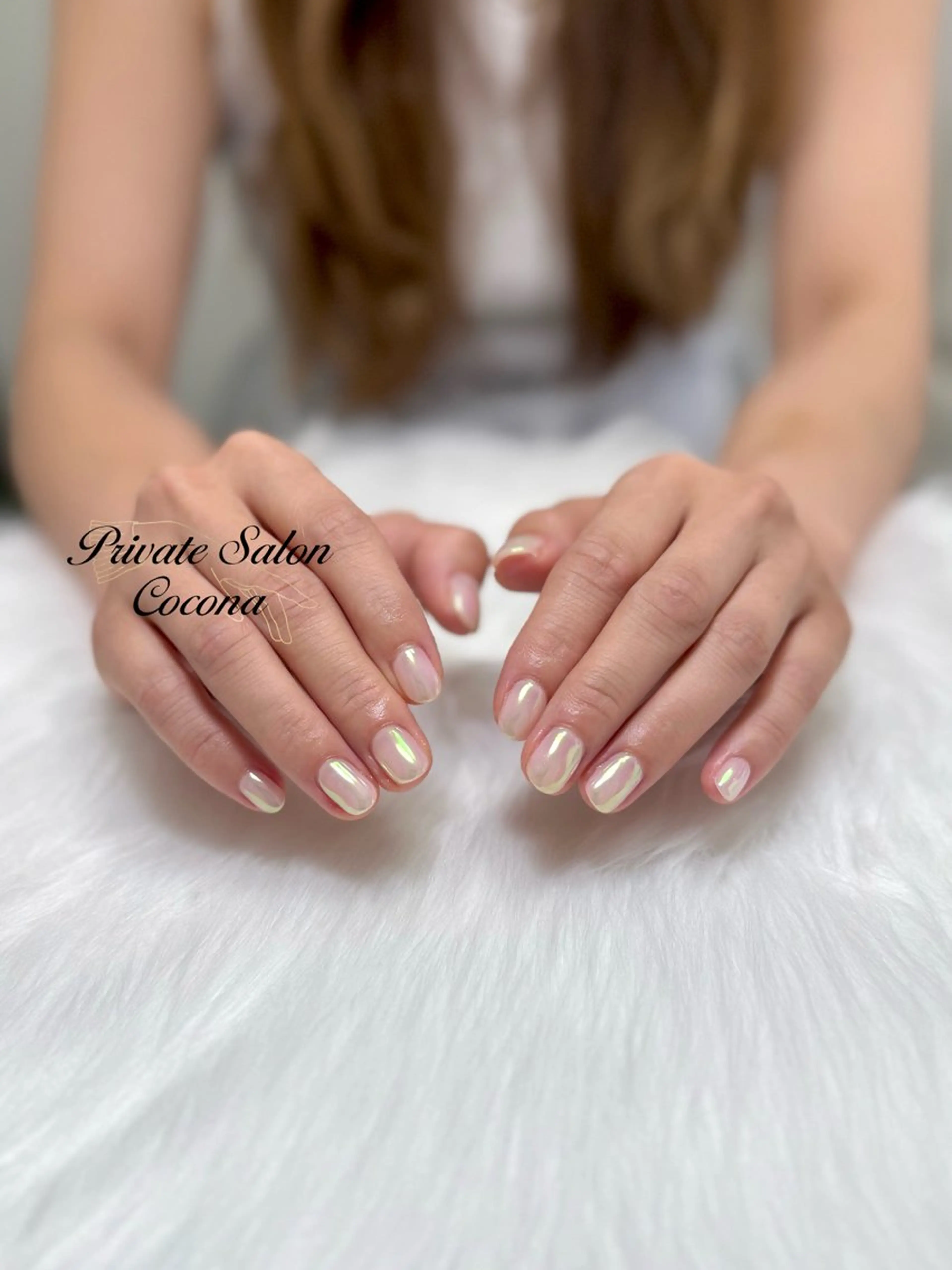 ネイル オーロラネイル オフィスネイル ワンカラーネイル ハンドネイル プライベートサロン nailcoconaのネイルデザイン