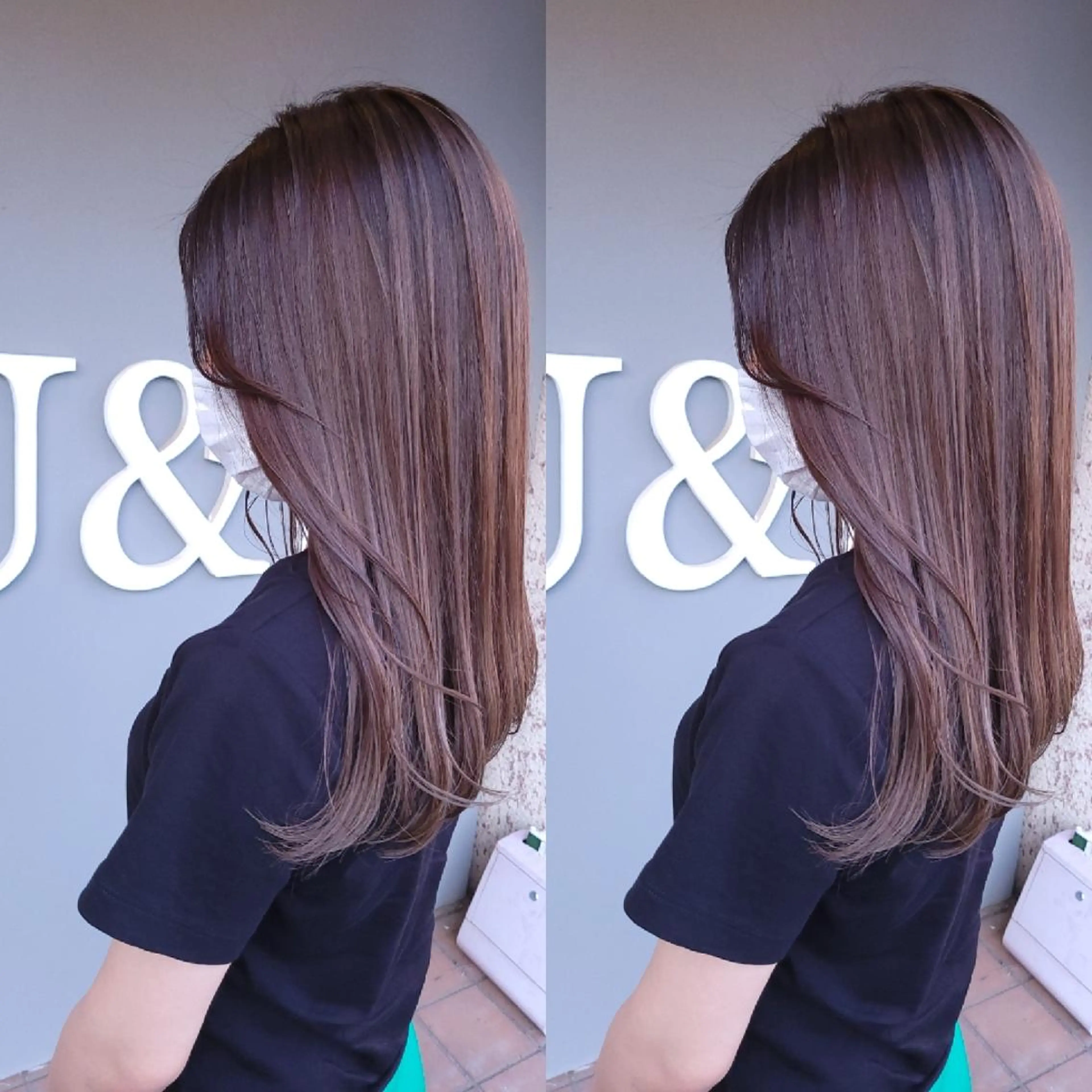 セミロング カット ヘアカラー トリートメント 平田 広大のヘアスタイル