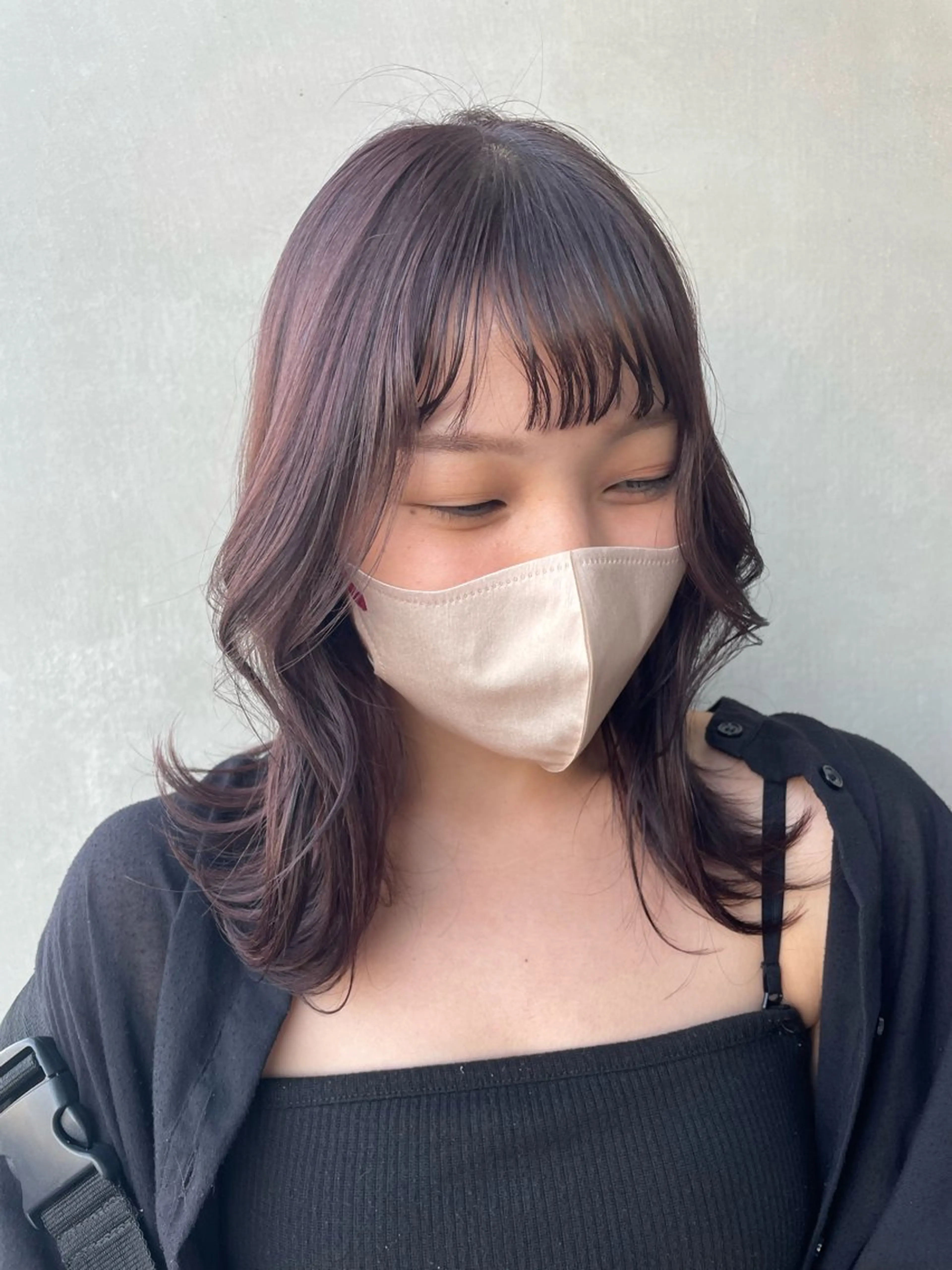 ミディアム カラー くびれヘア カット ヘアカラー トリートメント cyan sayaのヘアスタイル