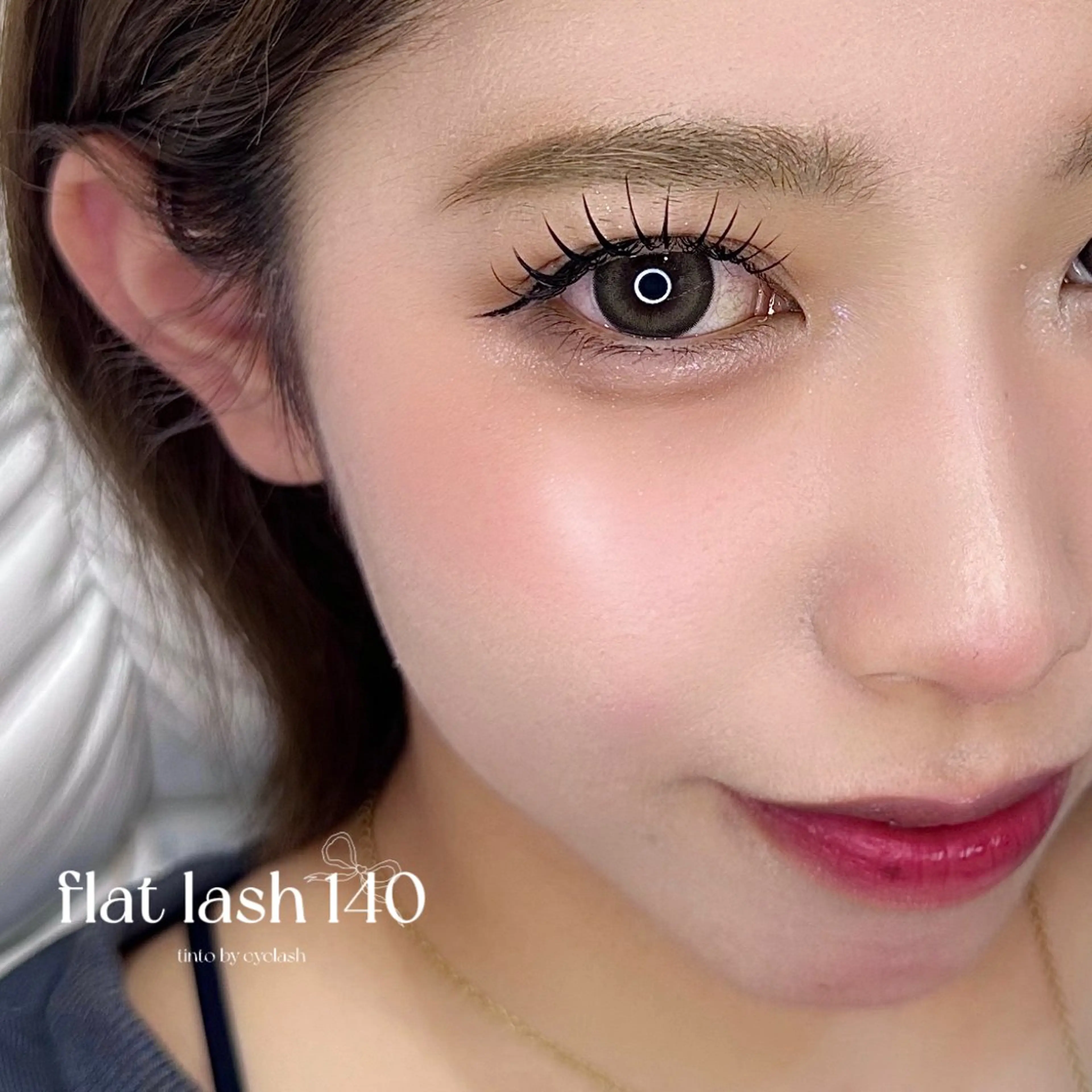 《初回オフ無料☆持続性&柔らかいつけ心地》フラットエクステ 140本 ¥7700の写真