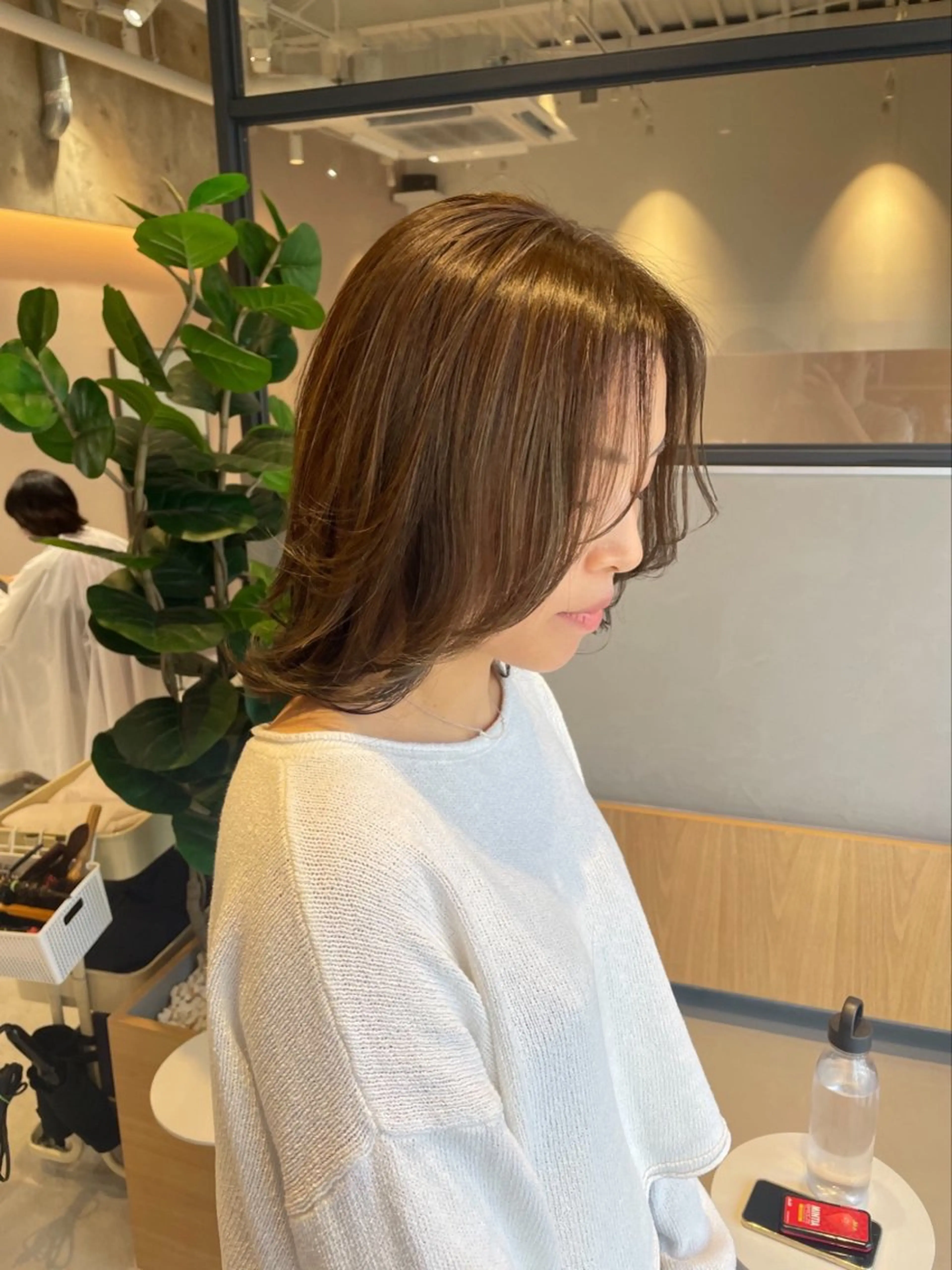 セミロング カラー カット ヘアカラー トリートメント ✨艶髪職人艶カラー✨ 中本輝人のヘアスタイル