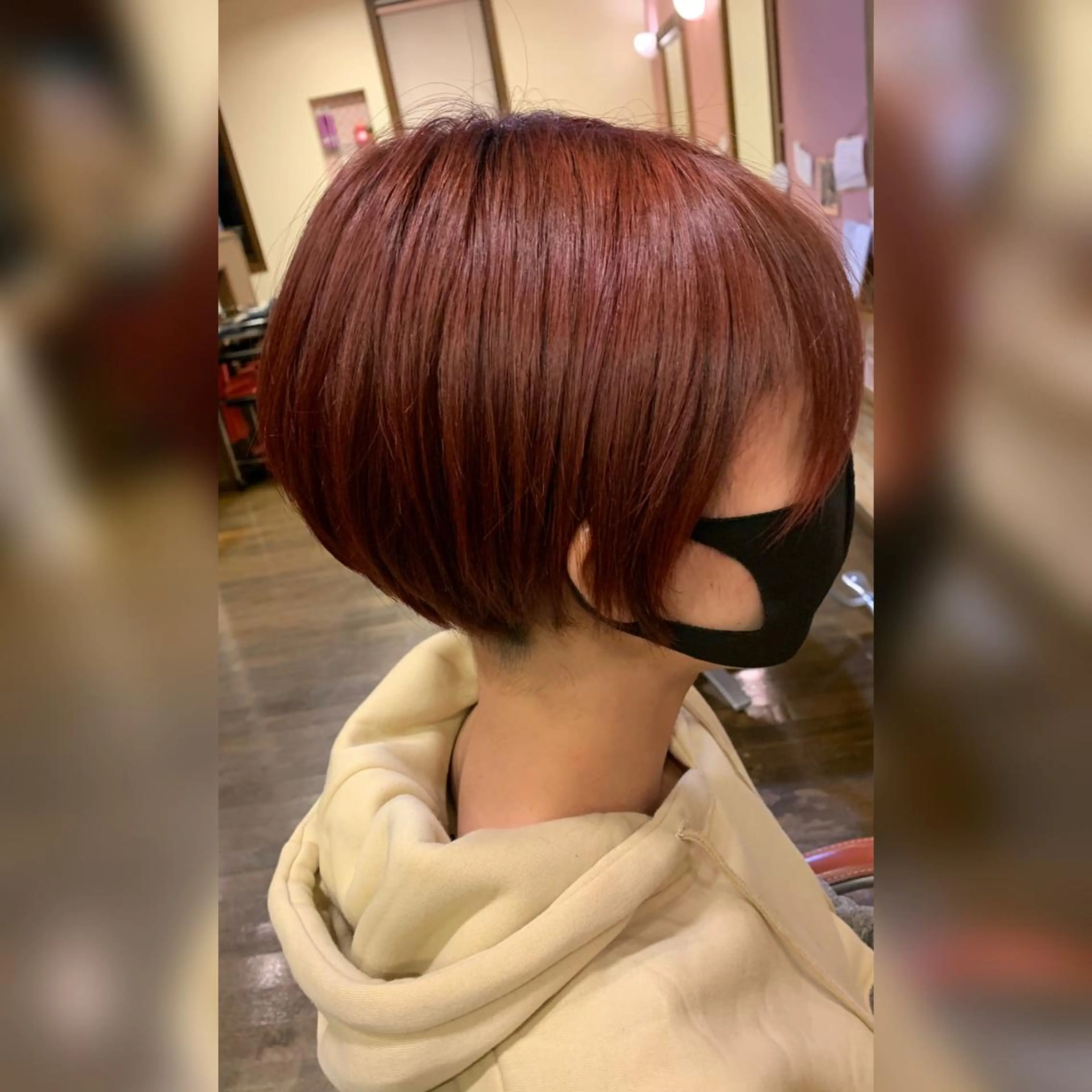 ショート カラー ブラウンカラー レッドカラー ショートヘア カット ヘアカラー 三好 達也のヘアスタイル