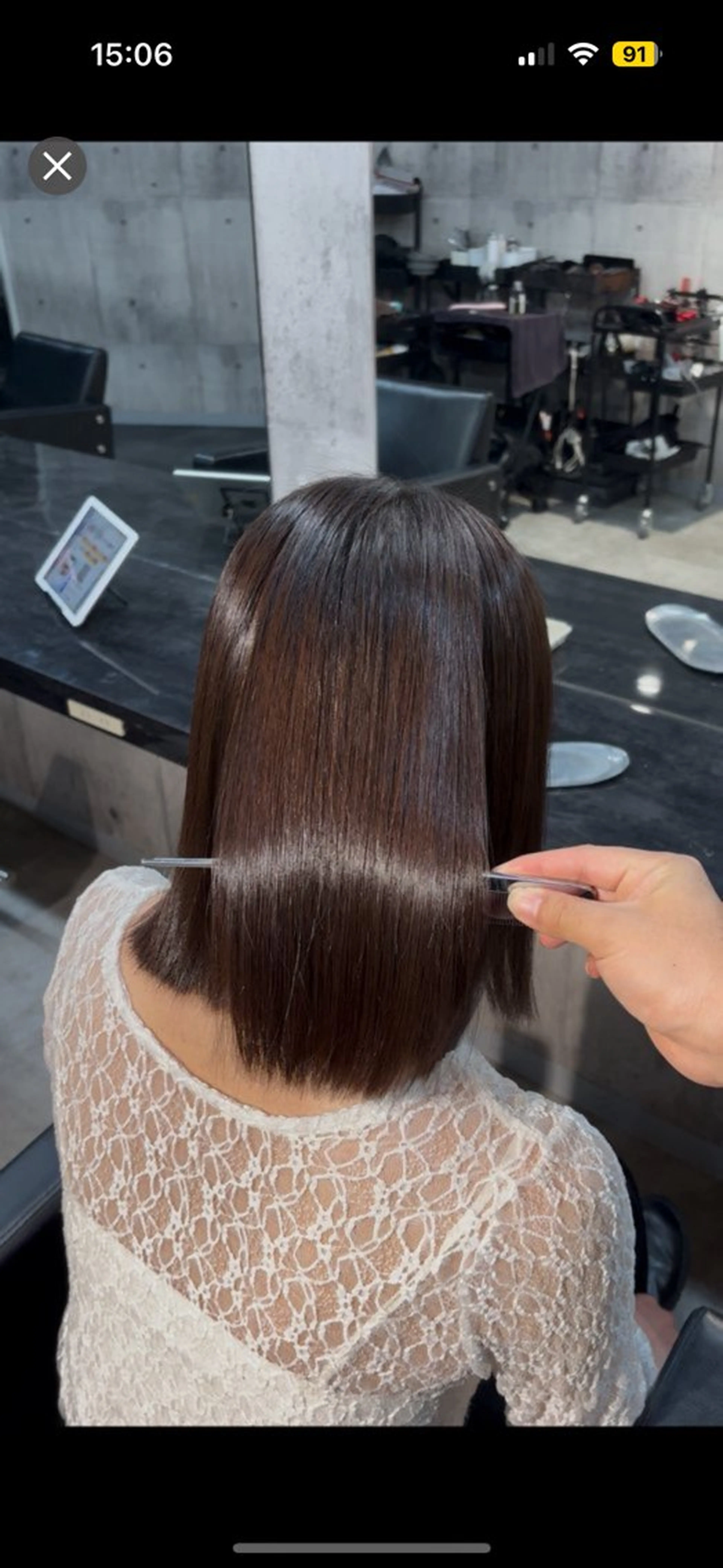 ミディアム 縮毛矯正 縮毛矯正 溝渕朋也 /髪質改善ストレートのヘアスタイル