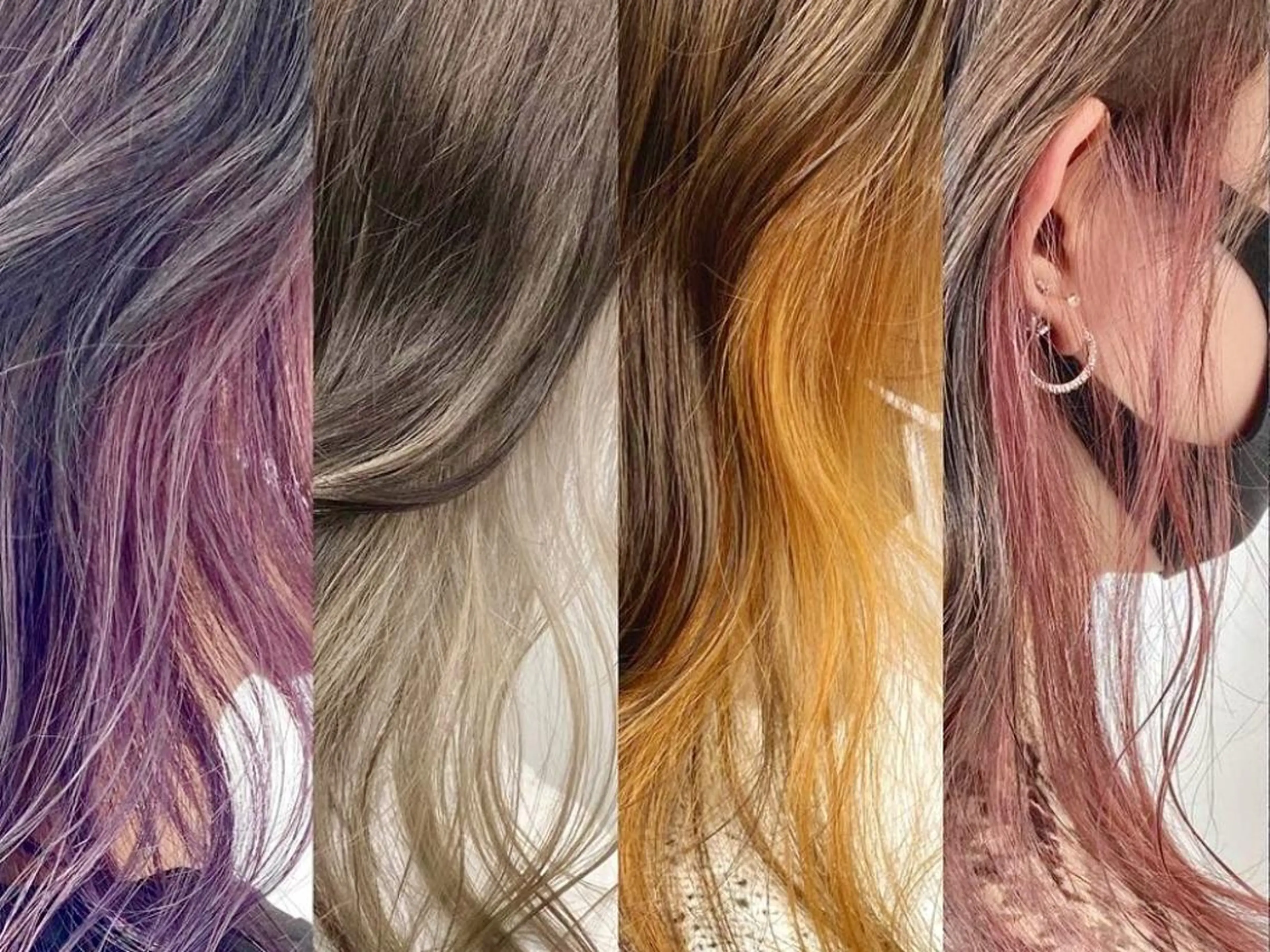 ミディアム ヘアアレンジ パーマ カラー バレイヤージュ イヤリングカラー グラデーションカラー ハイライトカラー インナーカラー 一人一人の輝きを 心を込めてのヘアスタイル