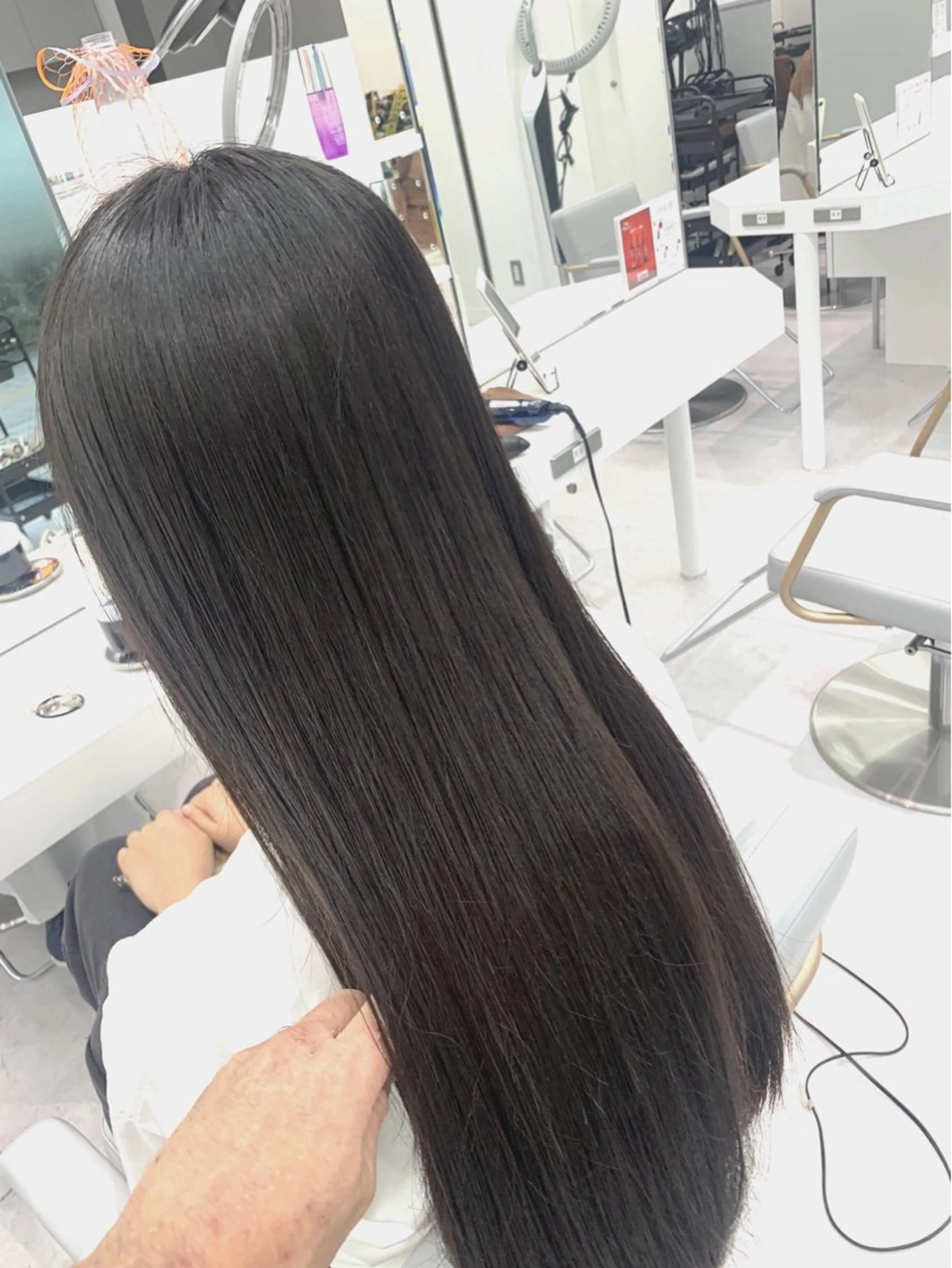 ロング パーマ ブリーチでもできる 縮毛矯正相原慎🌈のヘアスタイル