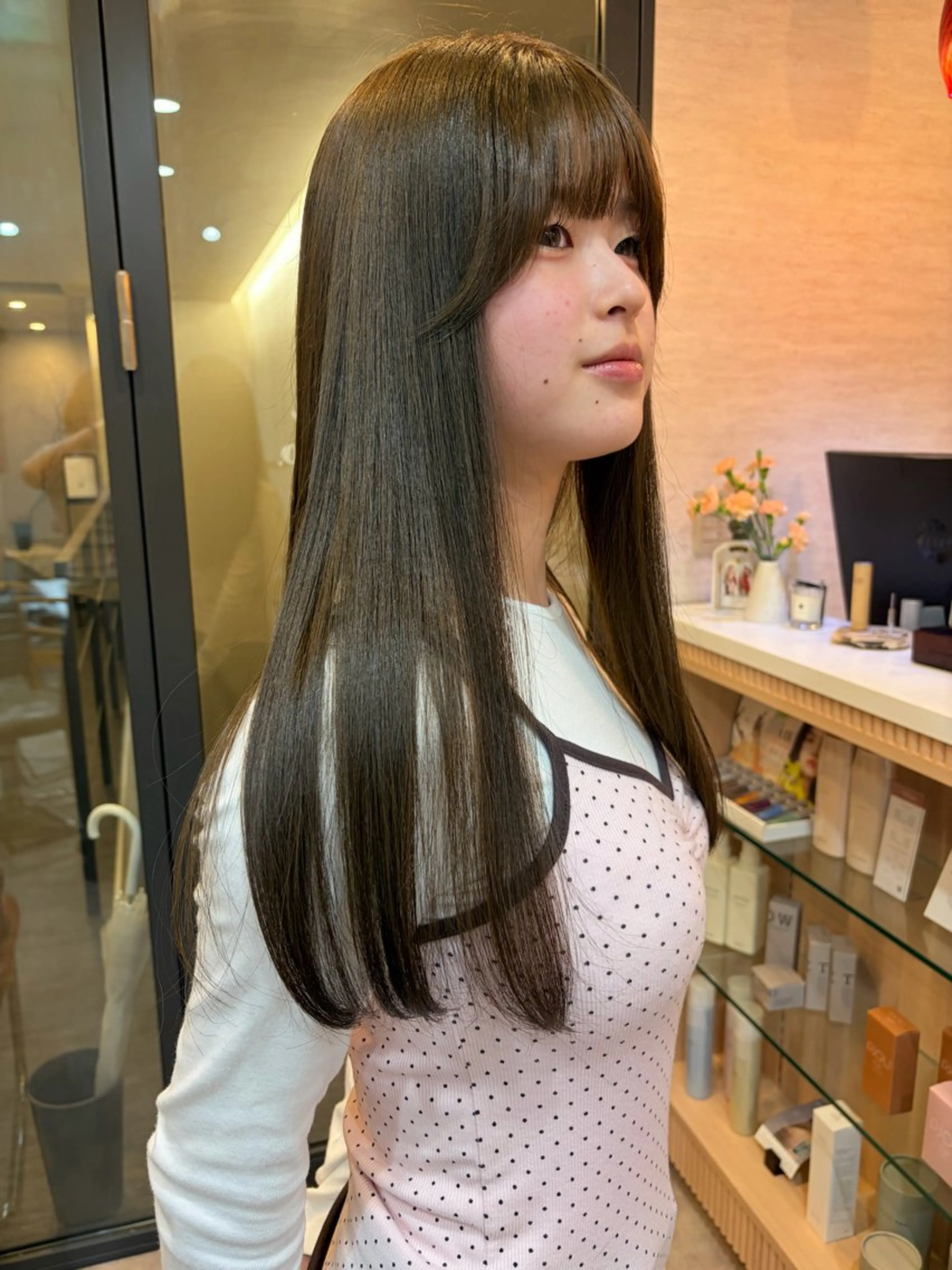 ロング カット ヘアカラー レイヤー/暖色/ 髪質改善/永礼芳果のヘアスタイル