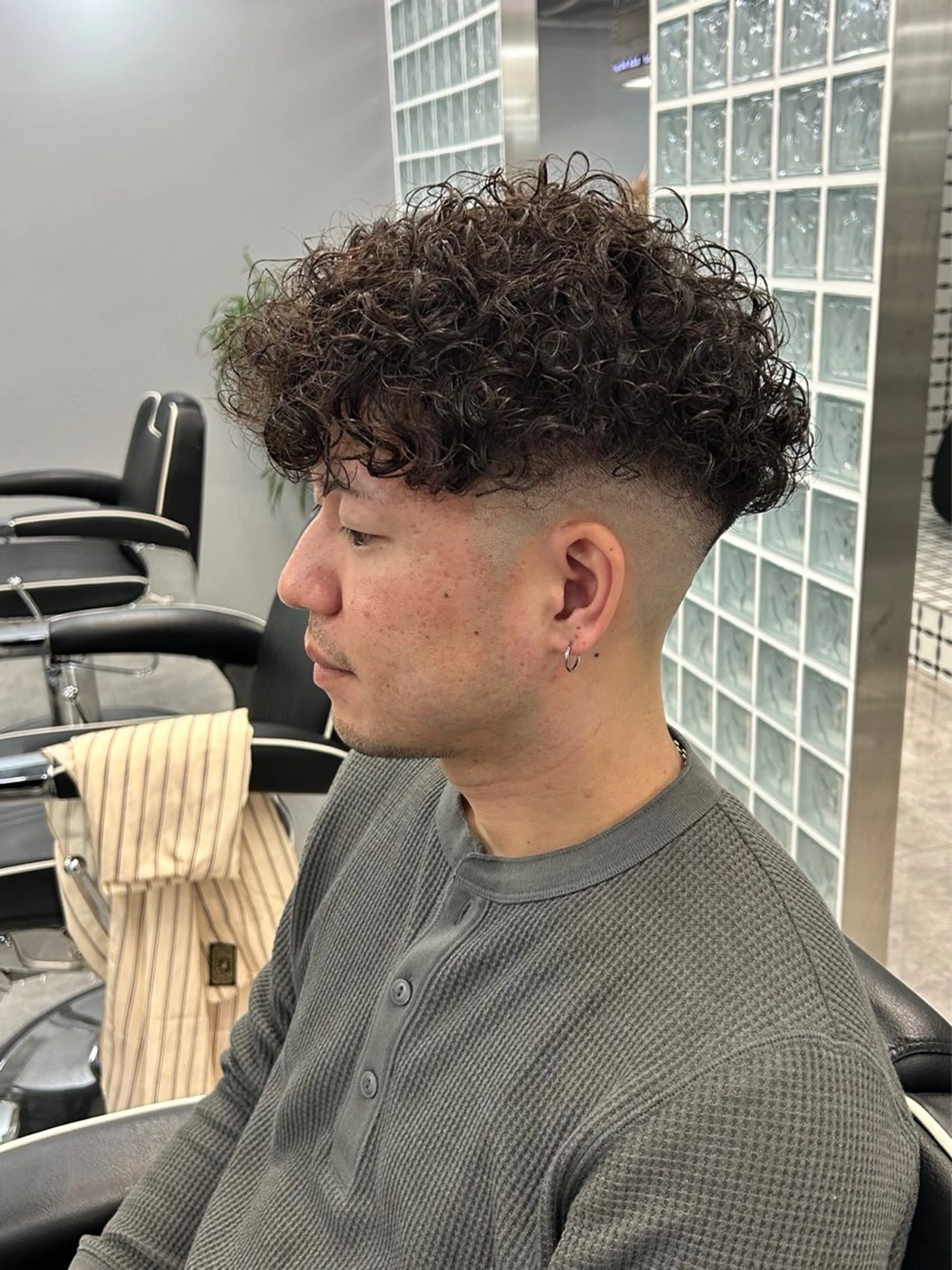 ショート メンズ カット パーマ 難波店/メンズ/ フェード/河本かほのヘアスタイル