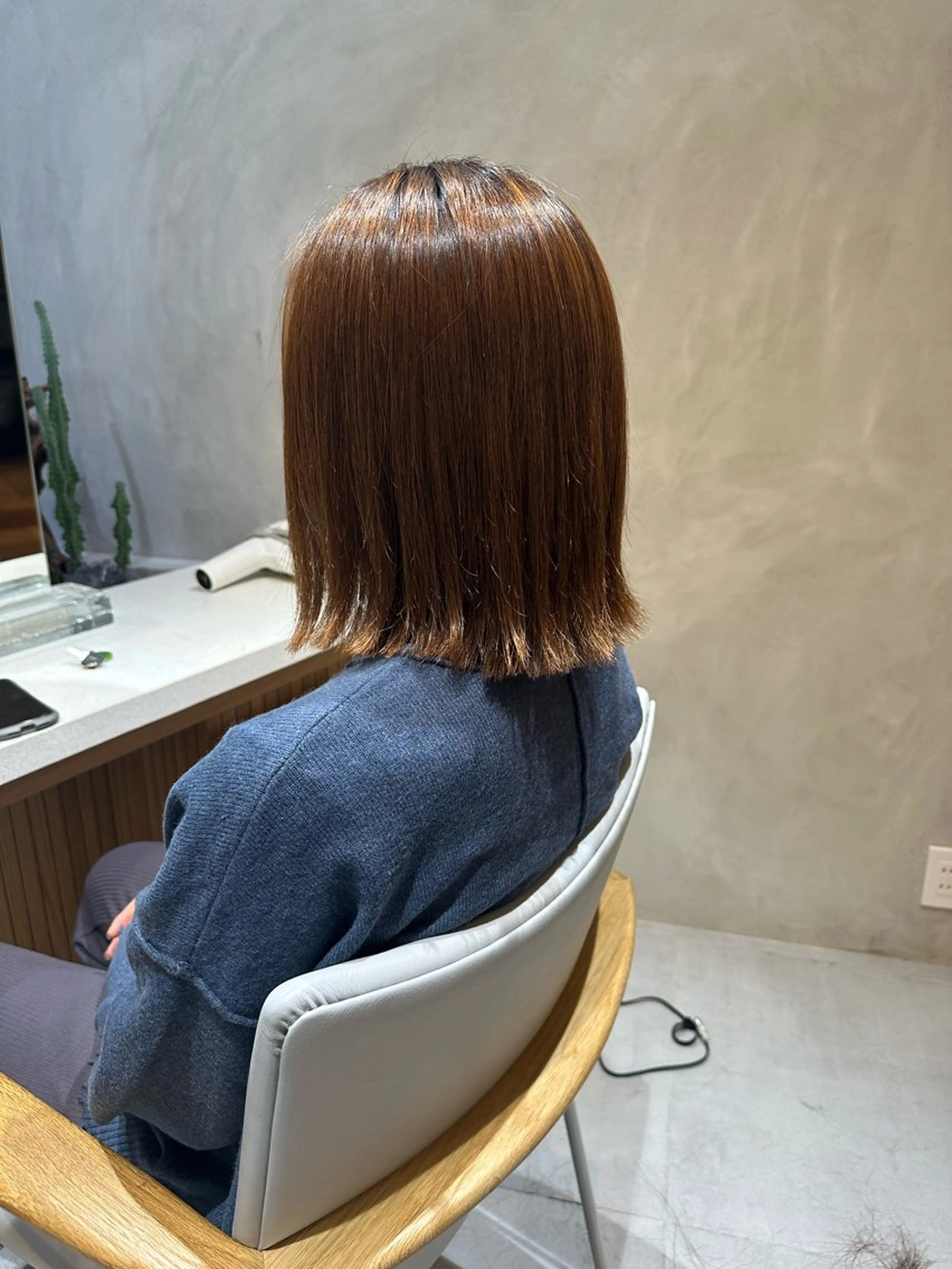 ミディアム ミディアムパーマ ボブ 外ハネヘア トリートメント 和田 あおいのヘアスタイル