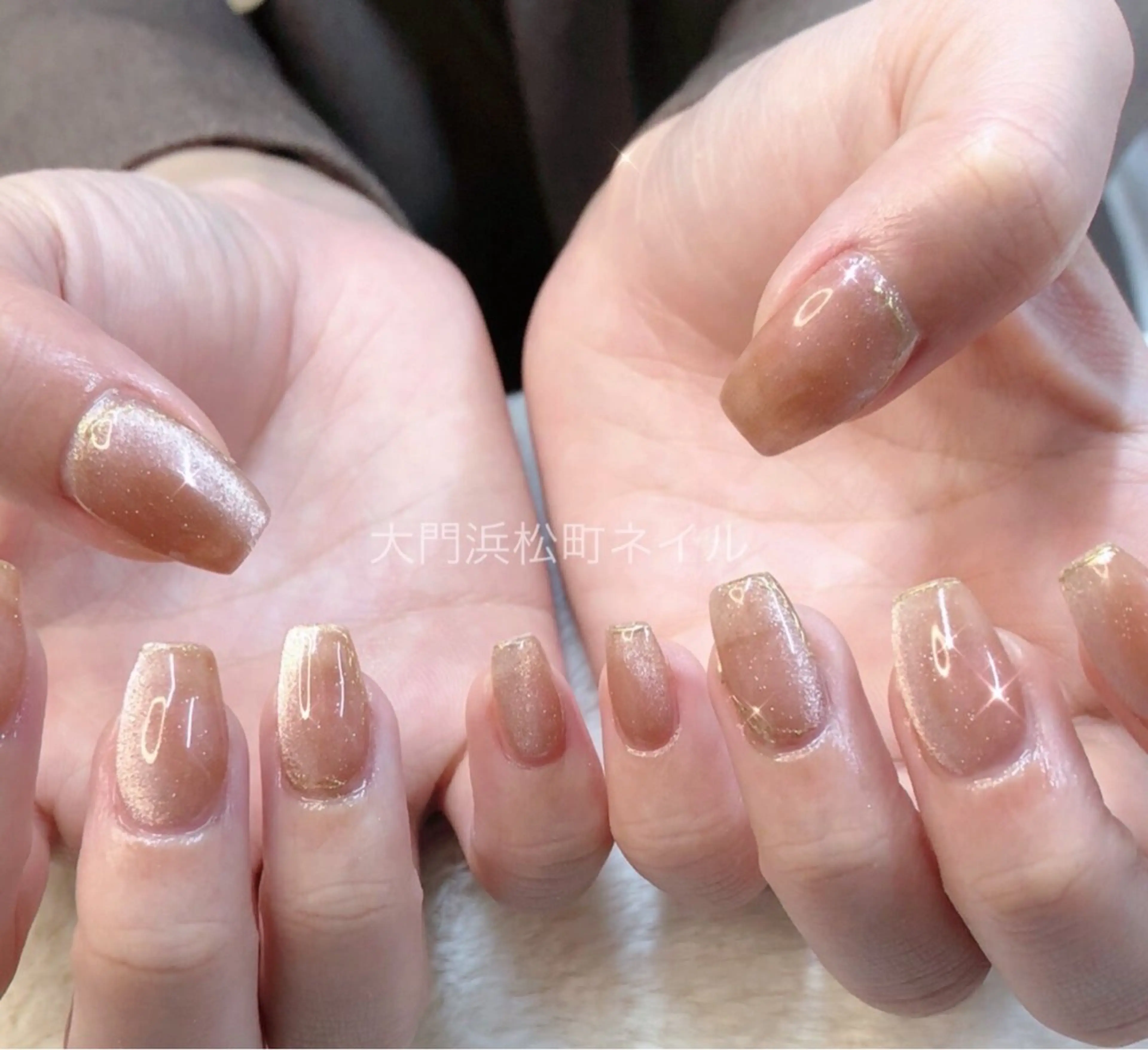 ネイル フレンチネイル ガラスフレンチ マグネットネイル ミラーネイル 持ち込み ハンドネイル ハンドケア 大門浜松町 ネイルのネイルデザイン