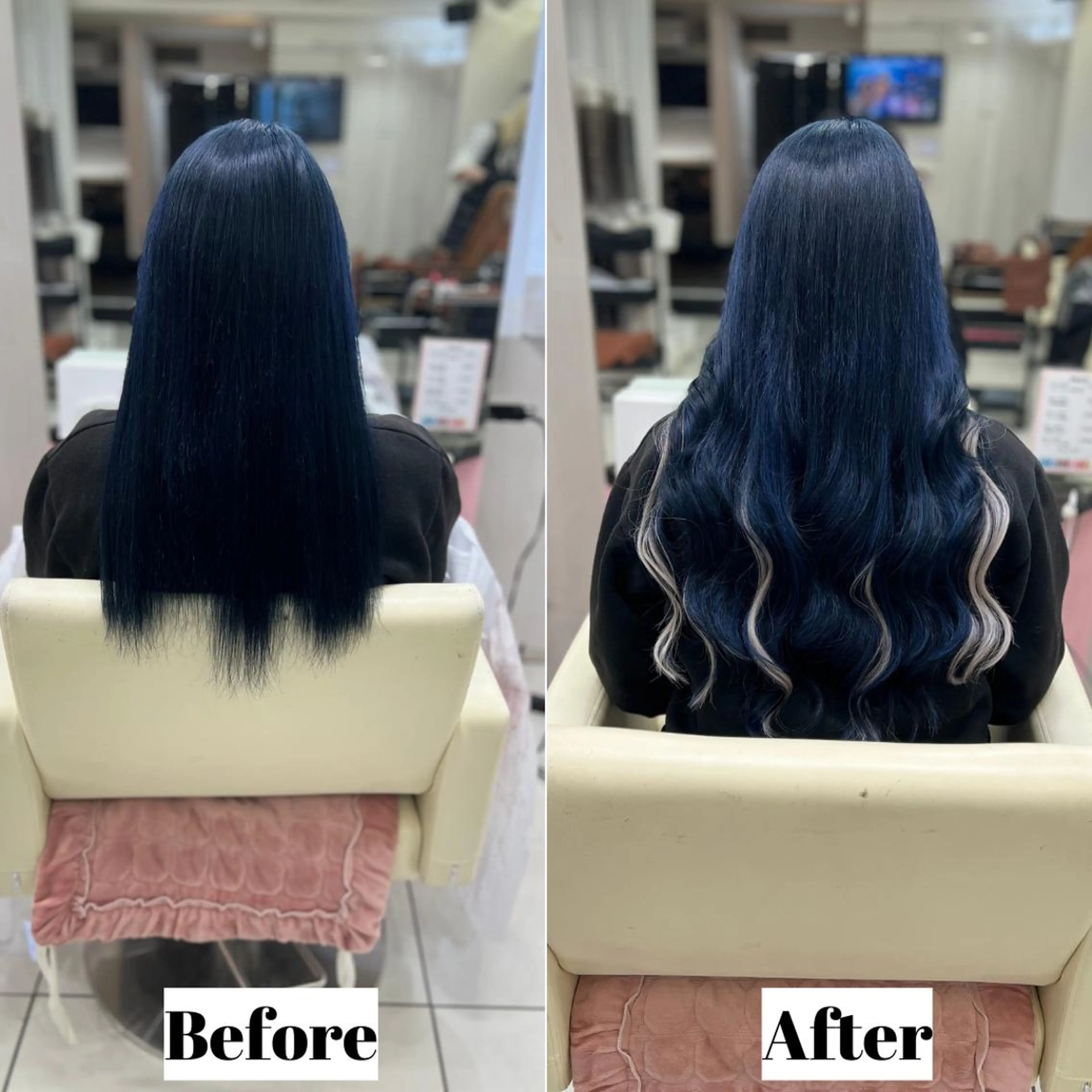 ロング シールエクステ エクステ ヘアカラー エクステ SEASON 大阪梅田駅徒歩7分のヘアスタイル