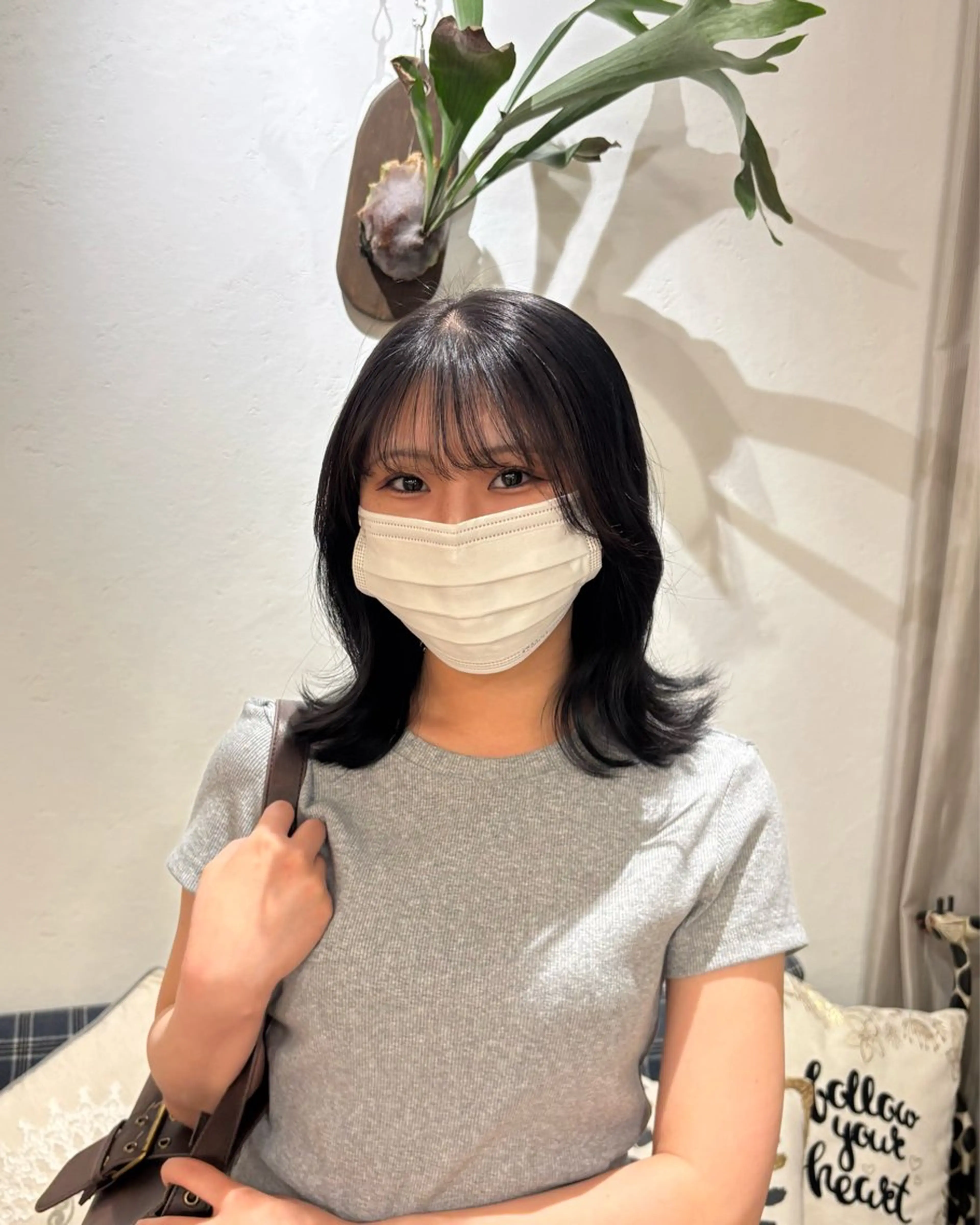 ミディアム カラー ヘアカラー 大崎 凜のヘアスタイル