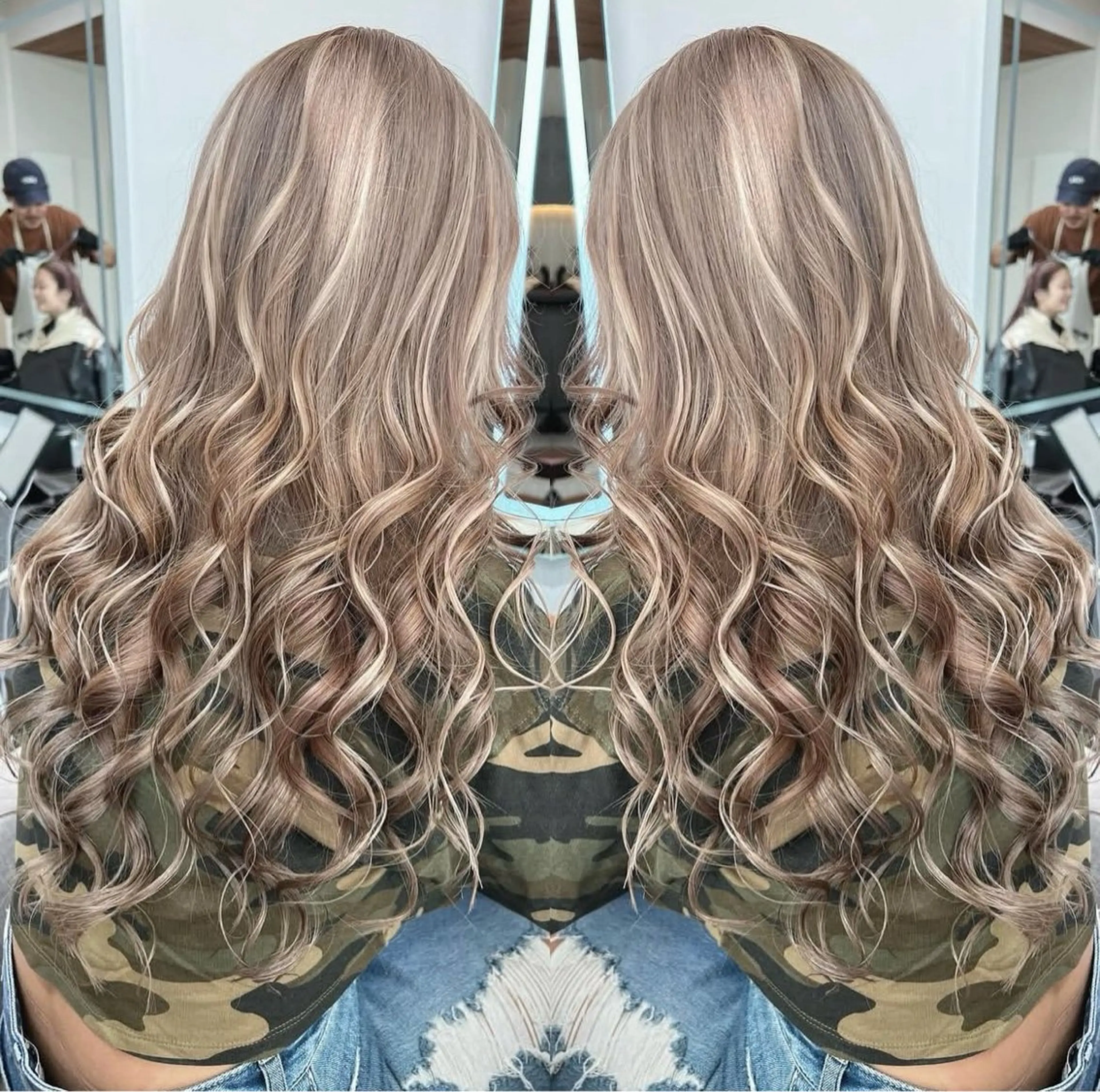 ロング カラー ハイライトカラー ハイライト ギャル/grow渋谷 🌺Non👶🏾のヘアスタイル