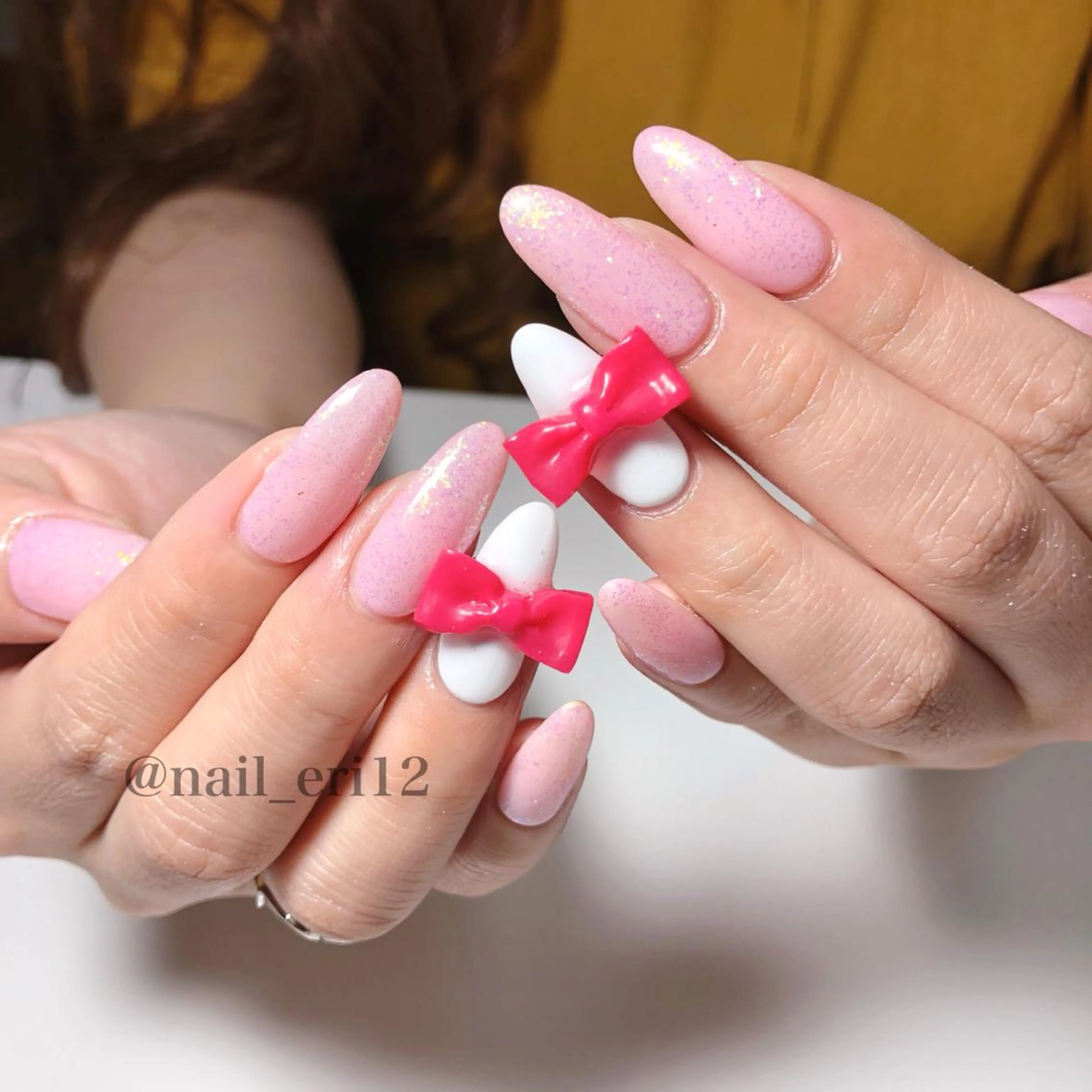 セミロング ネイル アートネイル nail salon &e eriのネイルデザイン