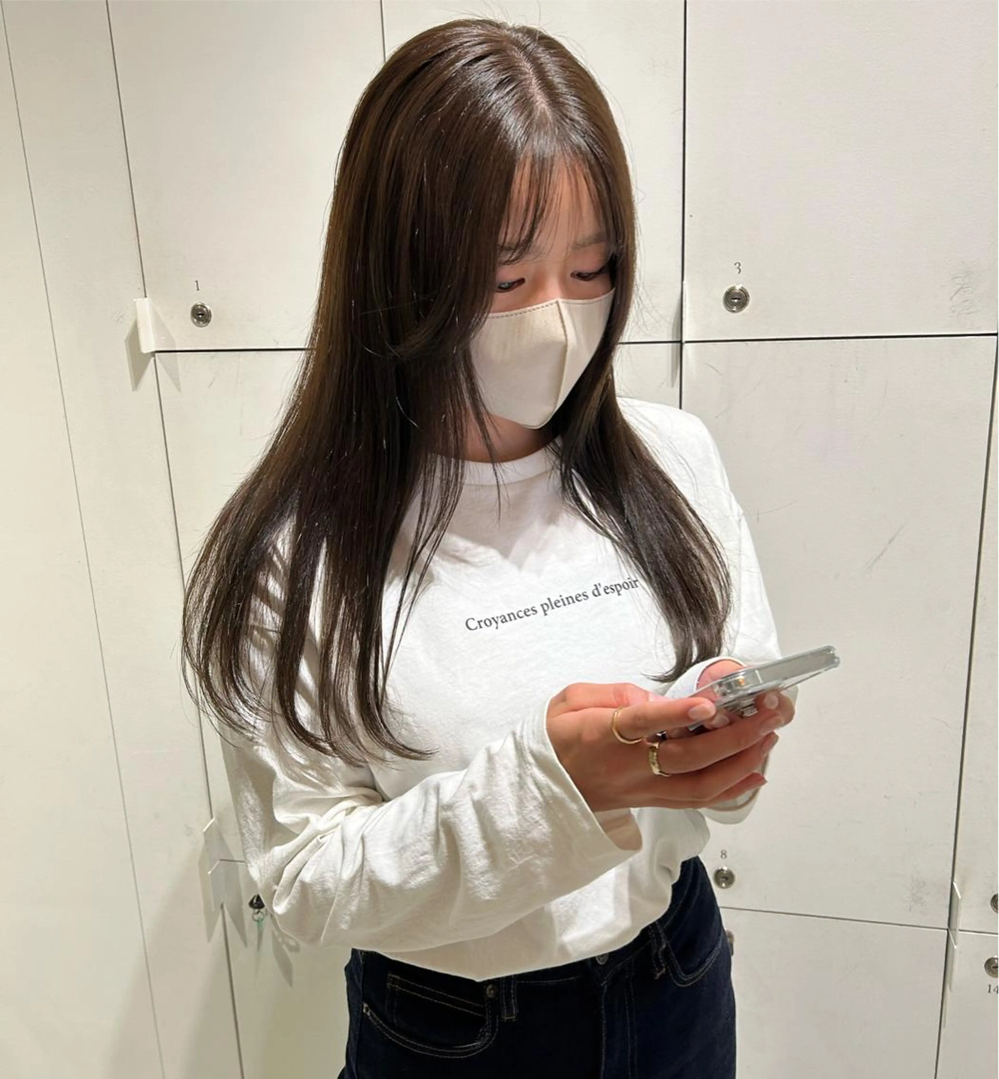 ロング カラー カット ヘアカラー トリートメント 透明感カラー🫧 nanohaのヘアスタイル