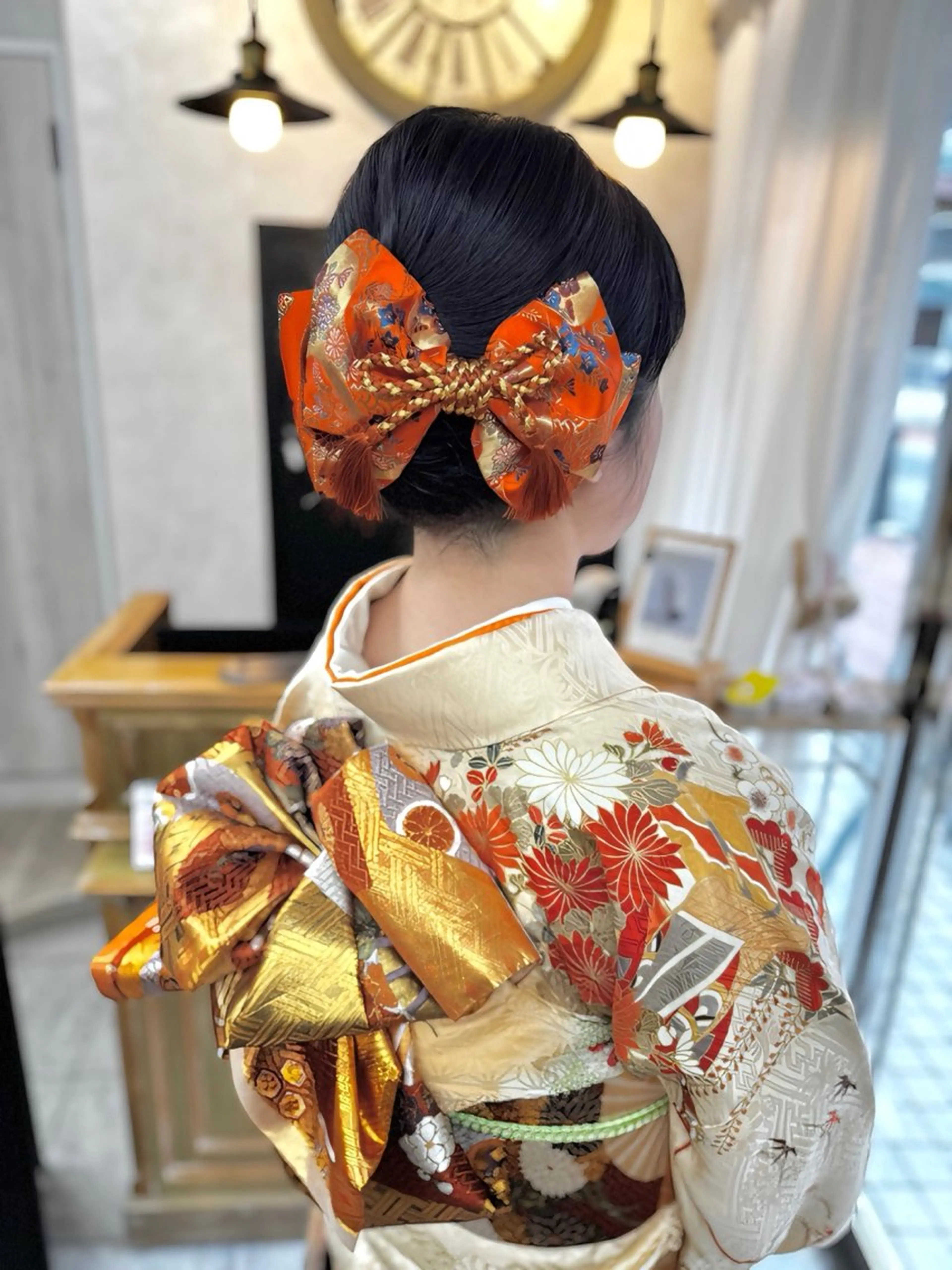 ミディアム ヘアアレンジ 成人式 ヘアセット 伊藤 栄子のヘアスタイル