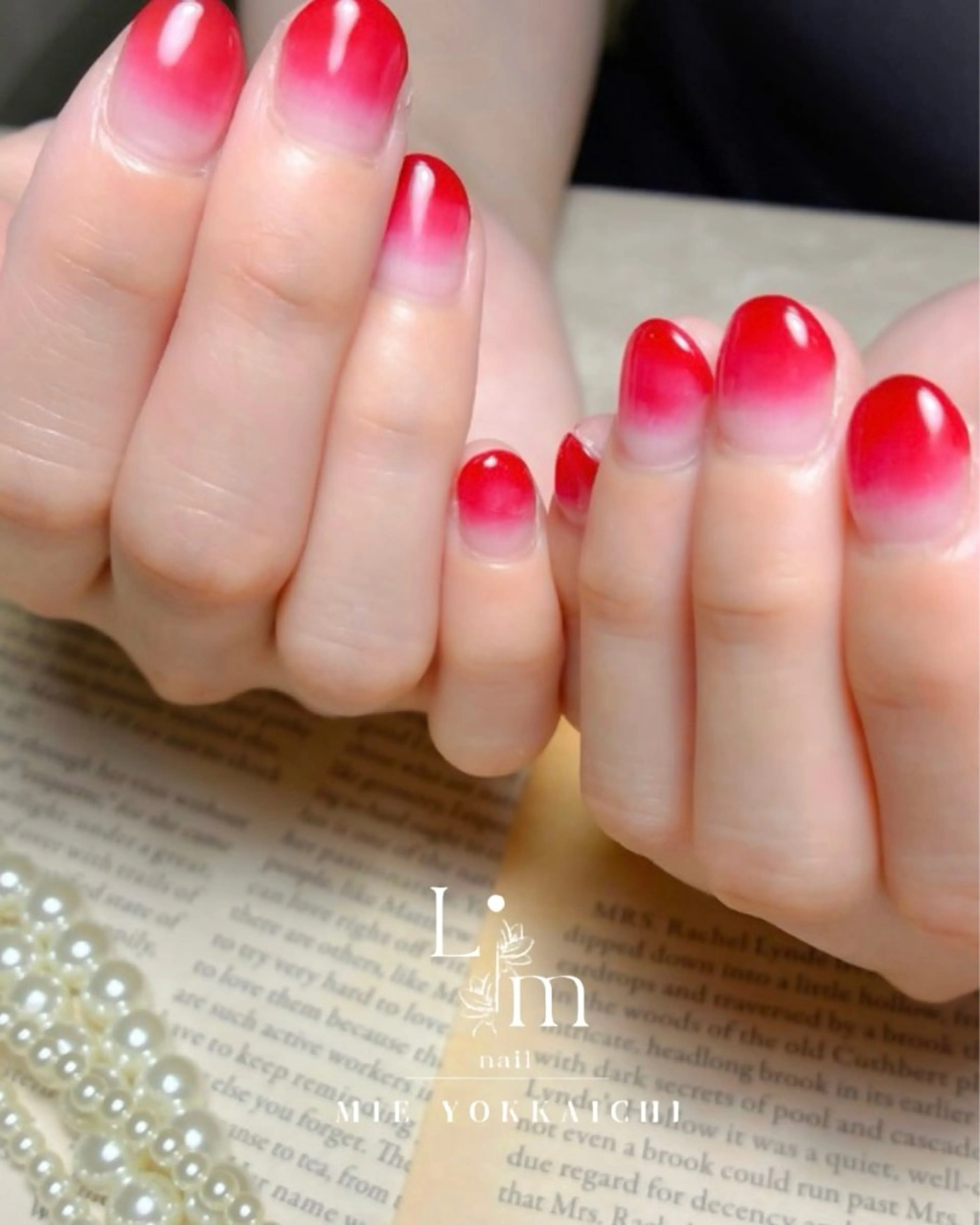 ネイル 赤色 Li.m nail リム ネイルのネイルデザイン