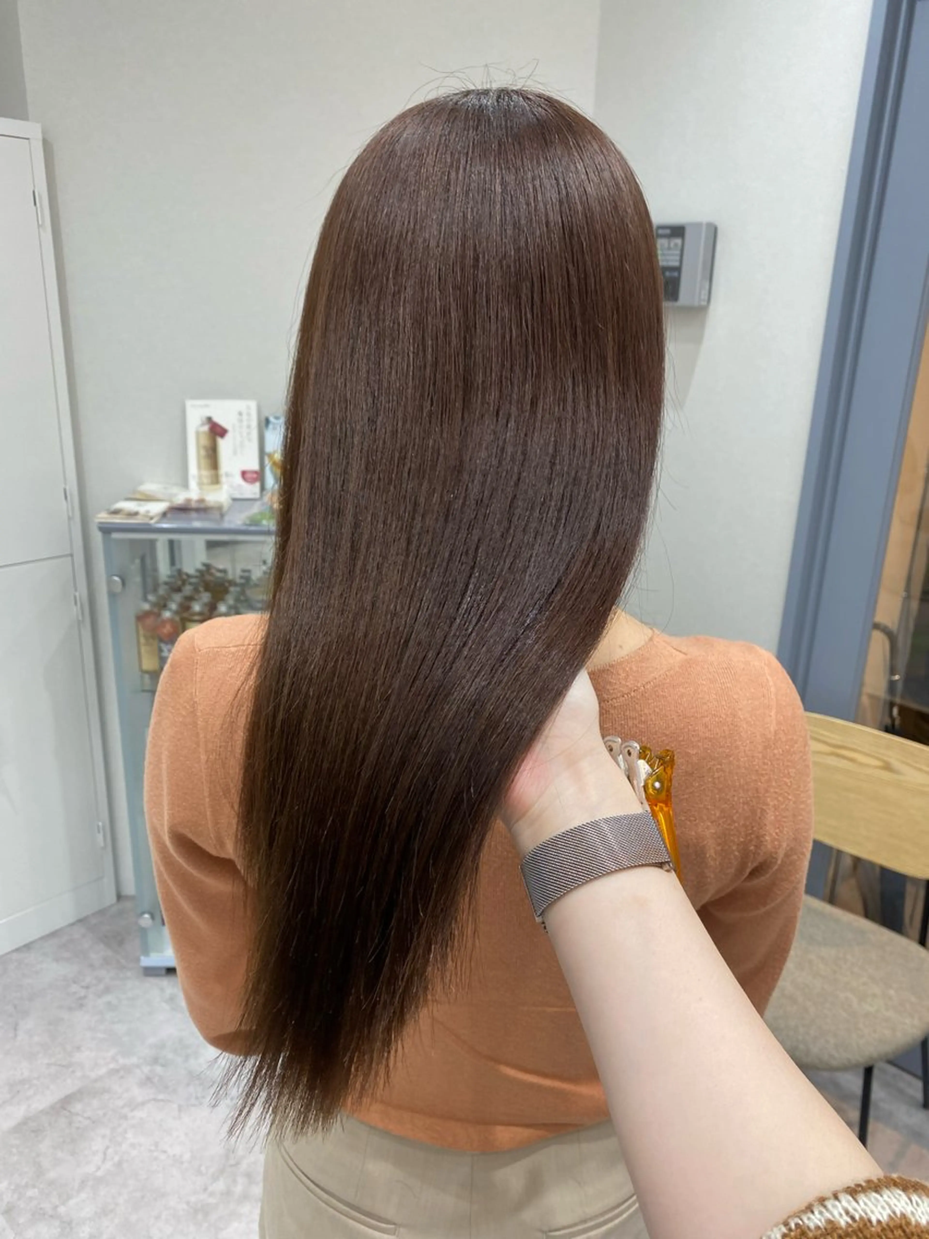 セミロング カラー ヘアアレンジ ブラウンカラー ラベンダーカラー ラベンダーブラウン カット ヘアカラー ボブ /ニュアンス/ satomi🧸💖のヘアスタイル