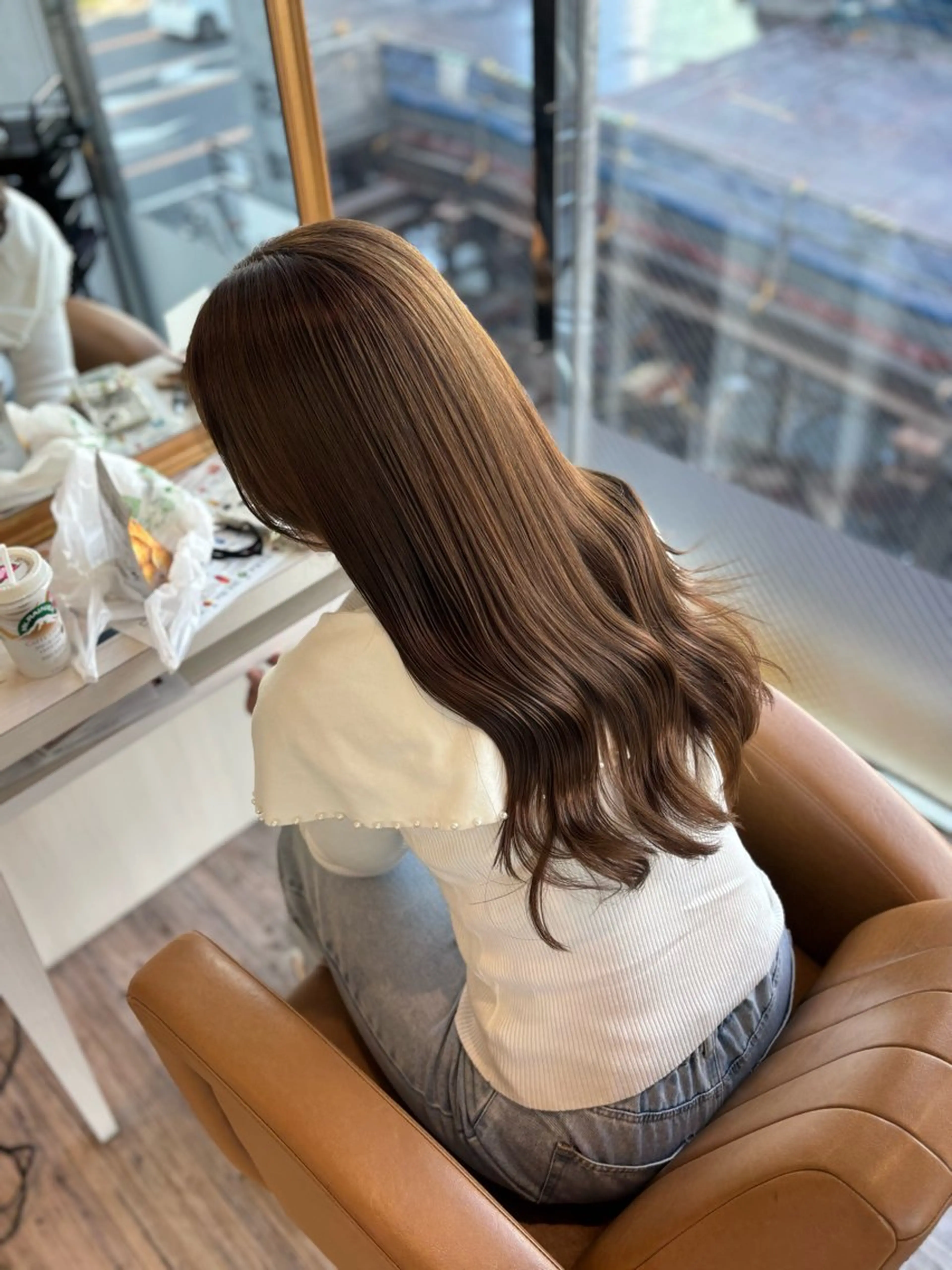 ロング カラー ヘアカラー トリートメント yui🥀/ボブ /ブリーチなしカラーのヘアスタイル