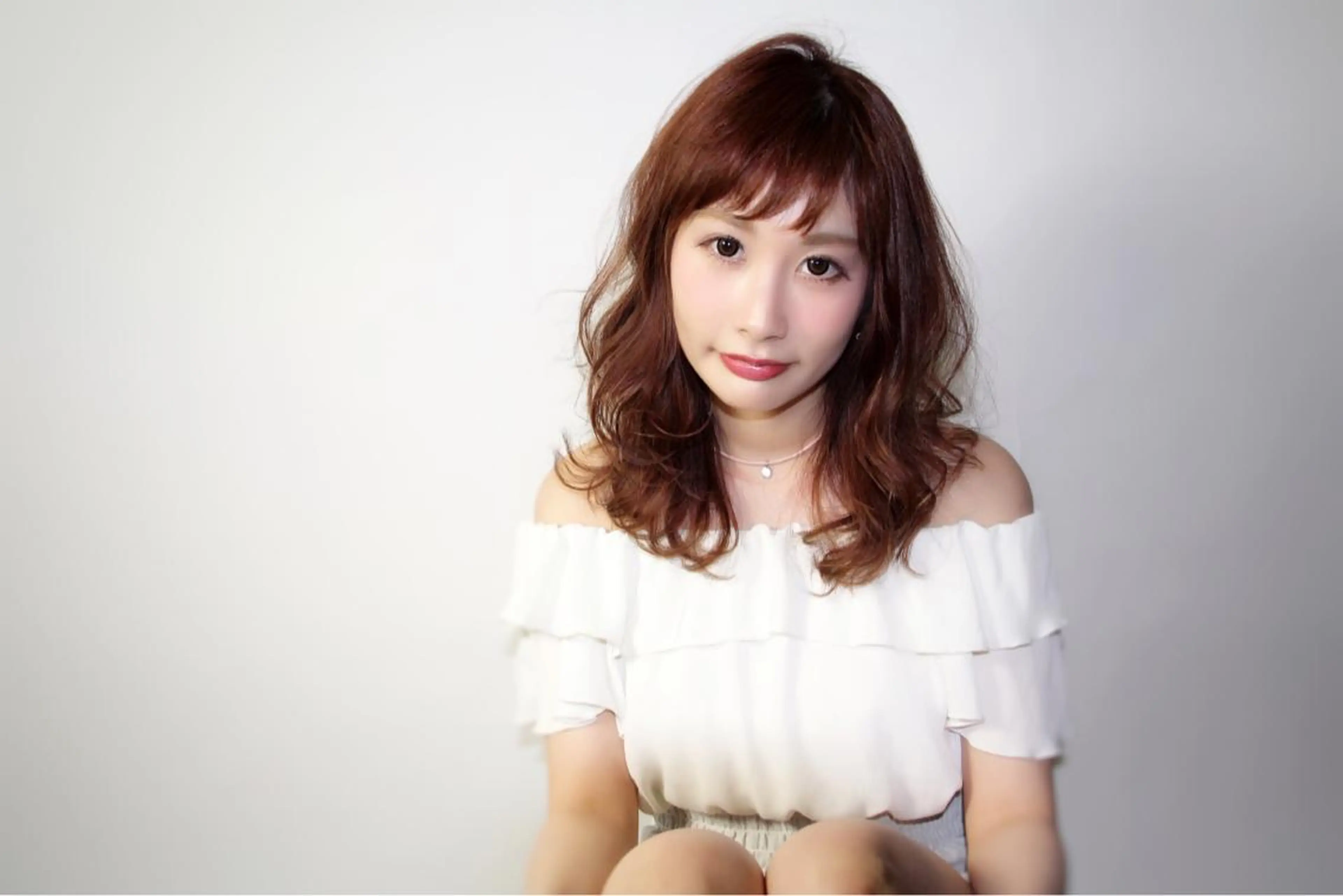 セミロング カラー 加藤 あやみのヘアスタイル